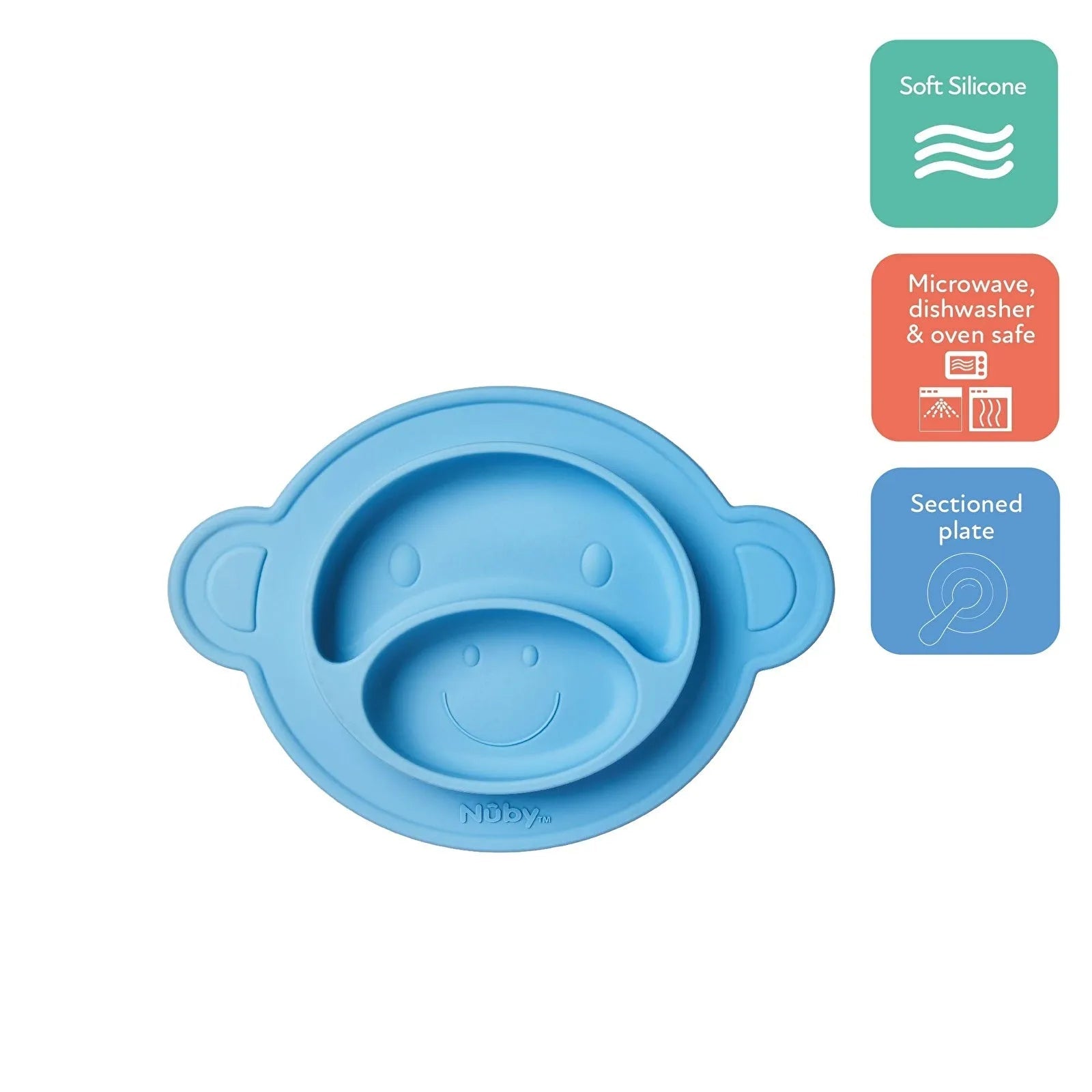 Nuby Silicone Section Plate Mat - mezetto ebebek ebebek