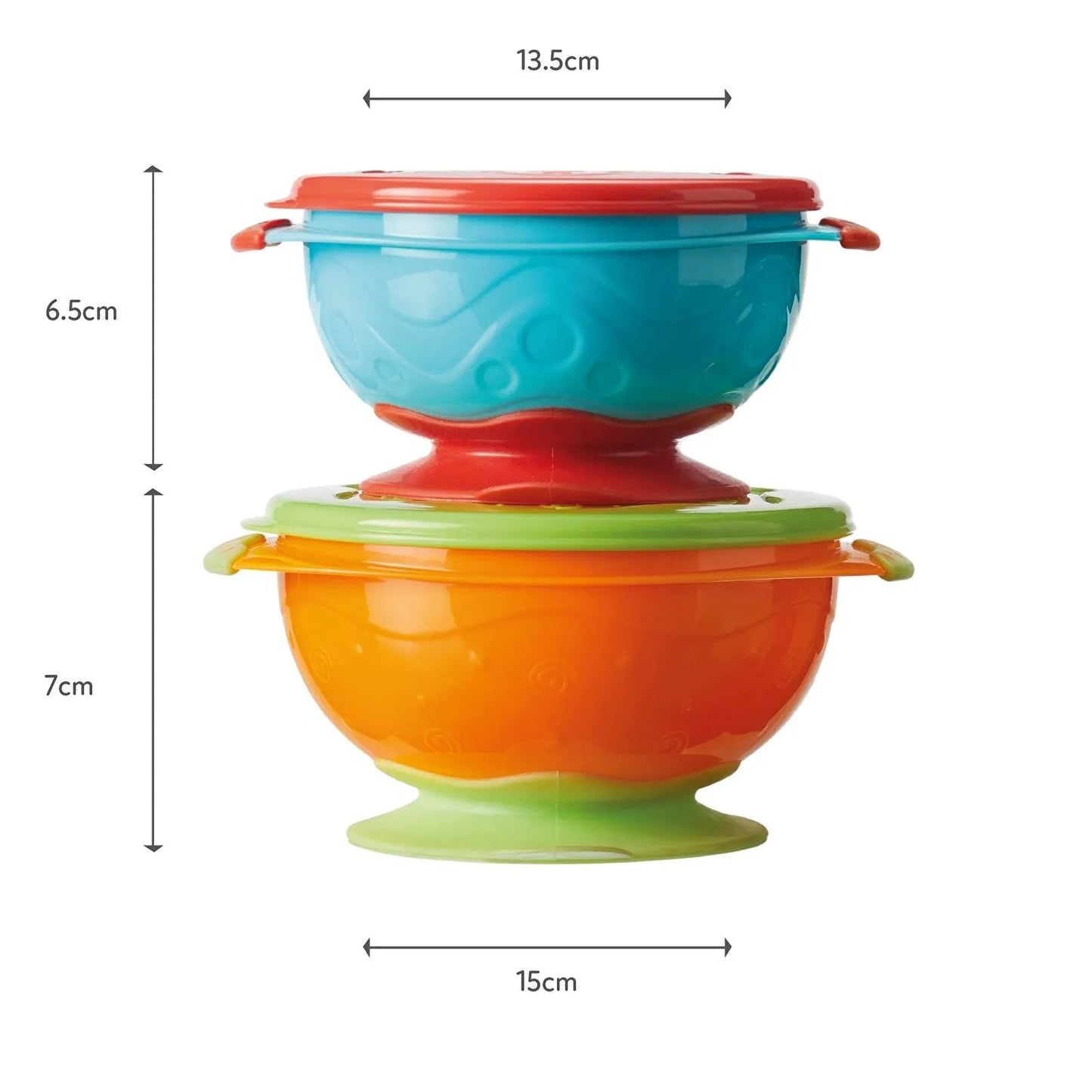 Nuby Suction Bowls Pack of 2 - mezetto ebebek ebebek