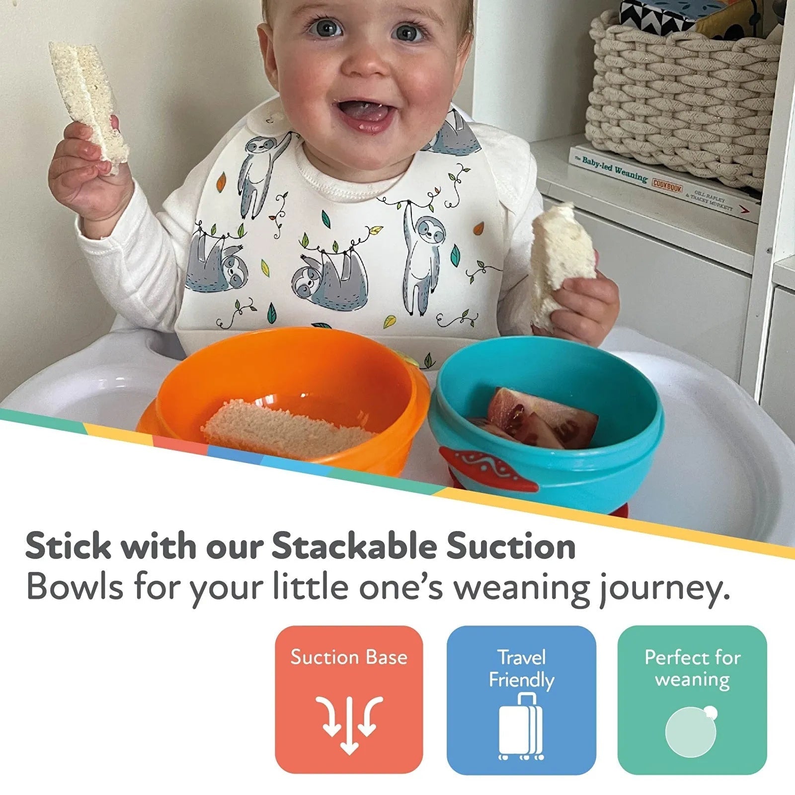 Nuby Suction Bowls Pack of 2 - mezetto ebebek ebebek