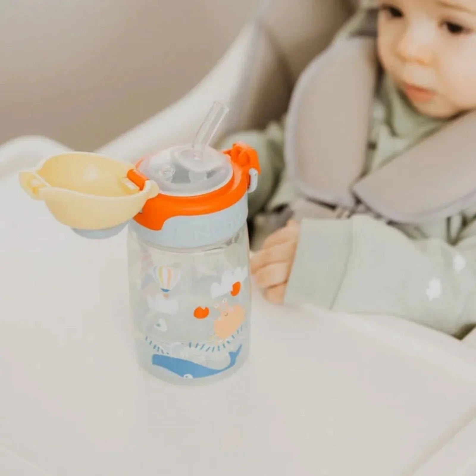 Nuby Super Straw Water Bottle 360ml - mezetto ebebek ebebek