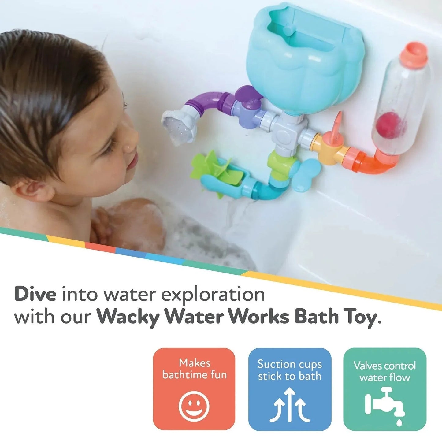 Nuby Wacky Pipes Bath Toy - mezetto ebebek ebebek
