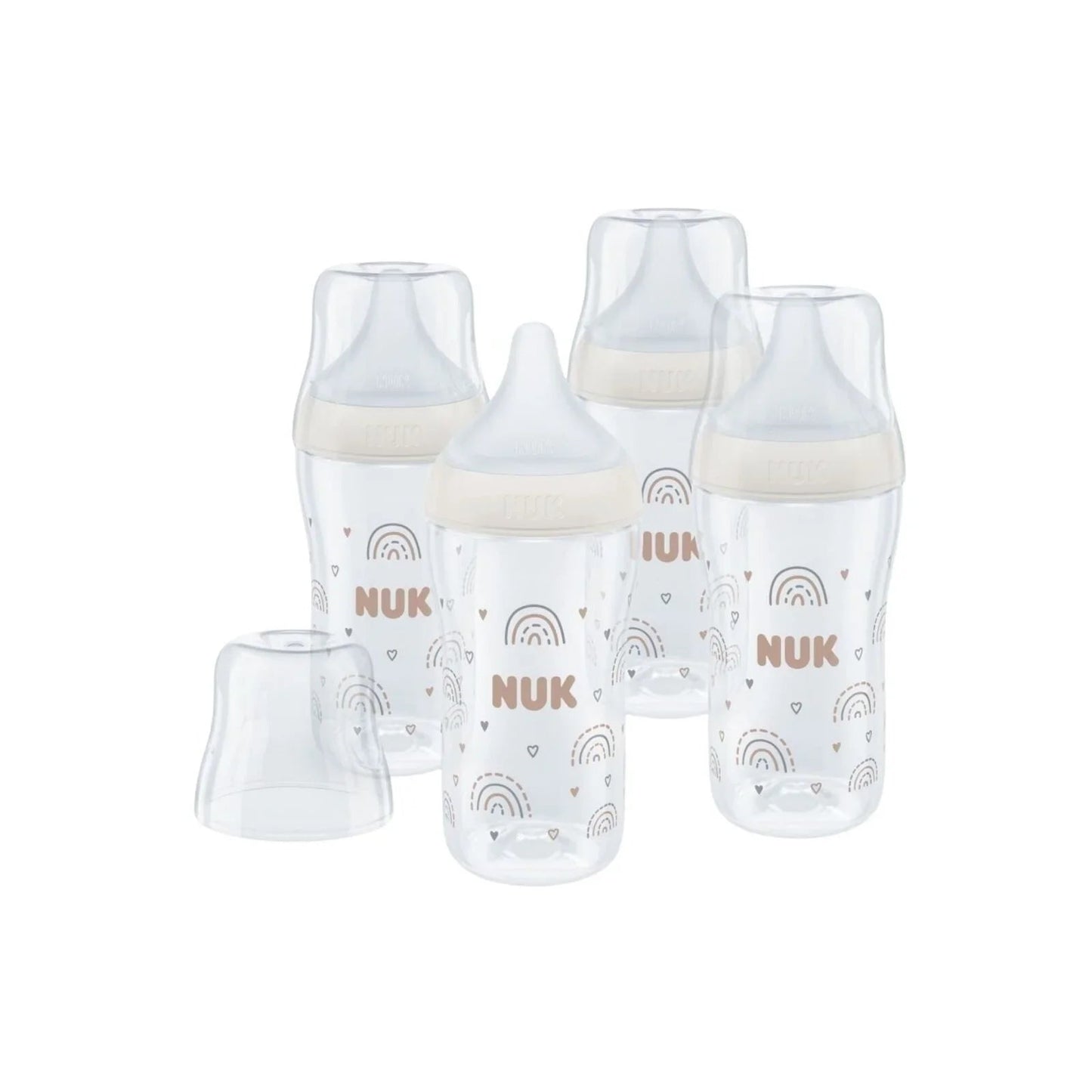 NUK Anti - Colic Perfect Match 260ml Pack of 4 - Rainbow - mezetto ebebek ebebek