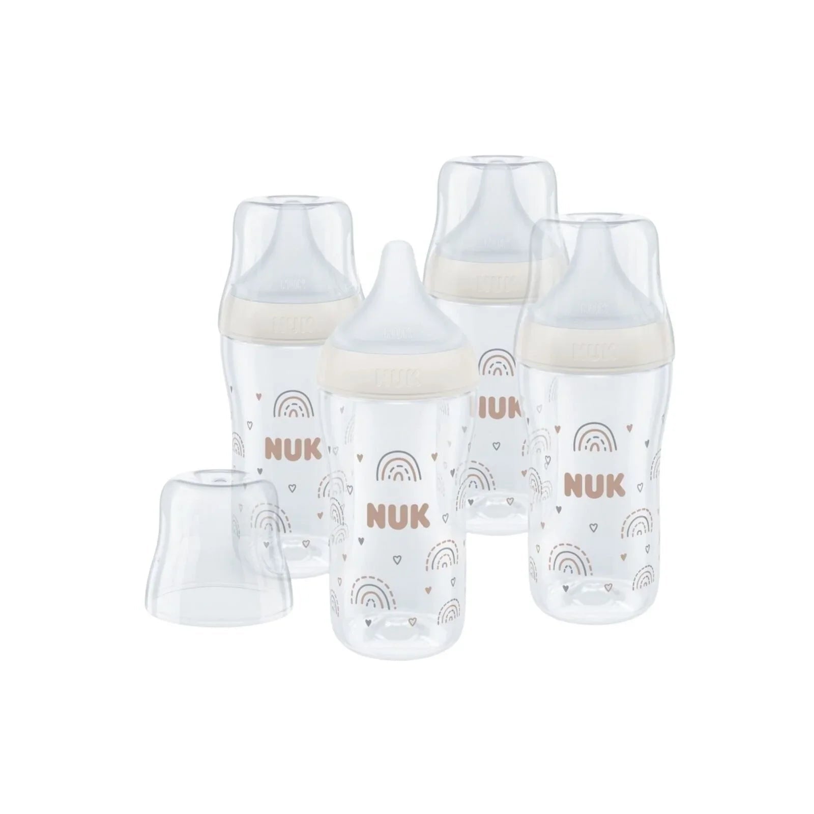 NUK Anti - Colic Perfect Match 260ml Pack of 4 - Rainbow - mezetto ebebek ebebek