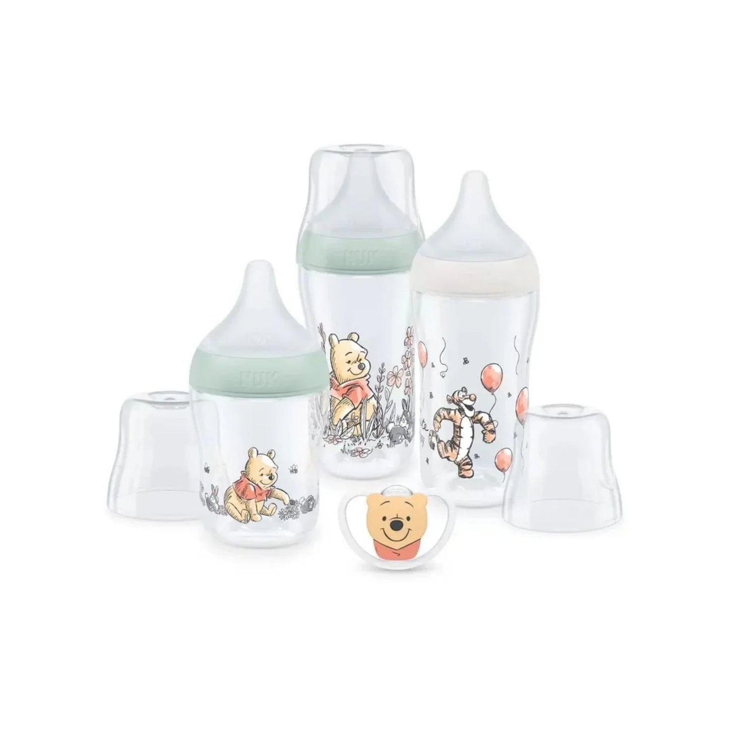 NUK Anti - Colic Perfect Match Starter Set Pack of 4 - Winnie the Pooh - mezetto ebebek ebebek