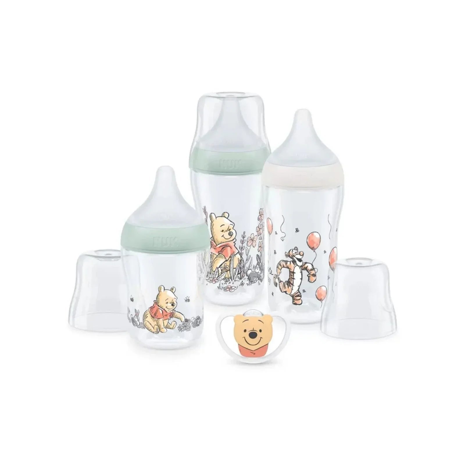 NUK Anti - Colic Perfect Match Starter Set Pack of 4 - Winnie the Pooh - mezetto ebebek ebebek