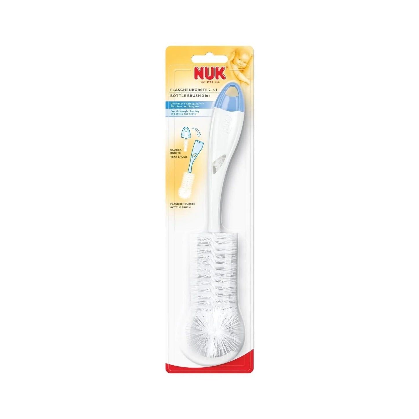 NUK Bottle & Teat Brush Assorted - mezetto ebebek ebebek