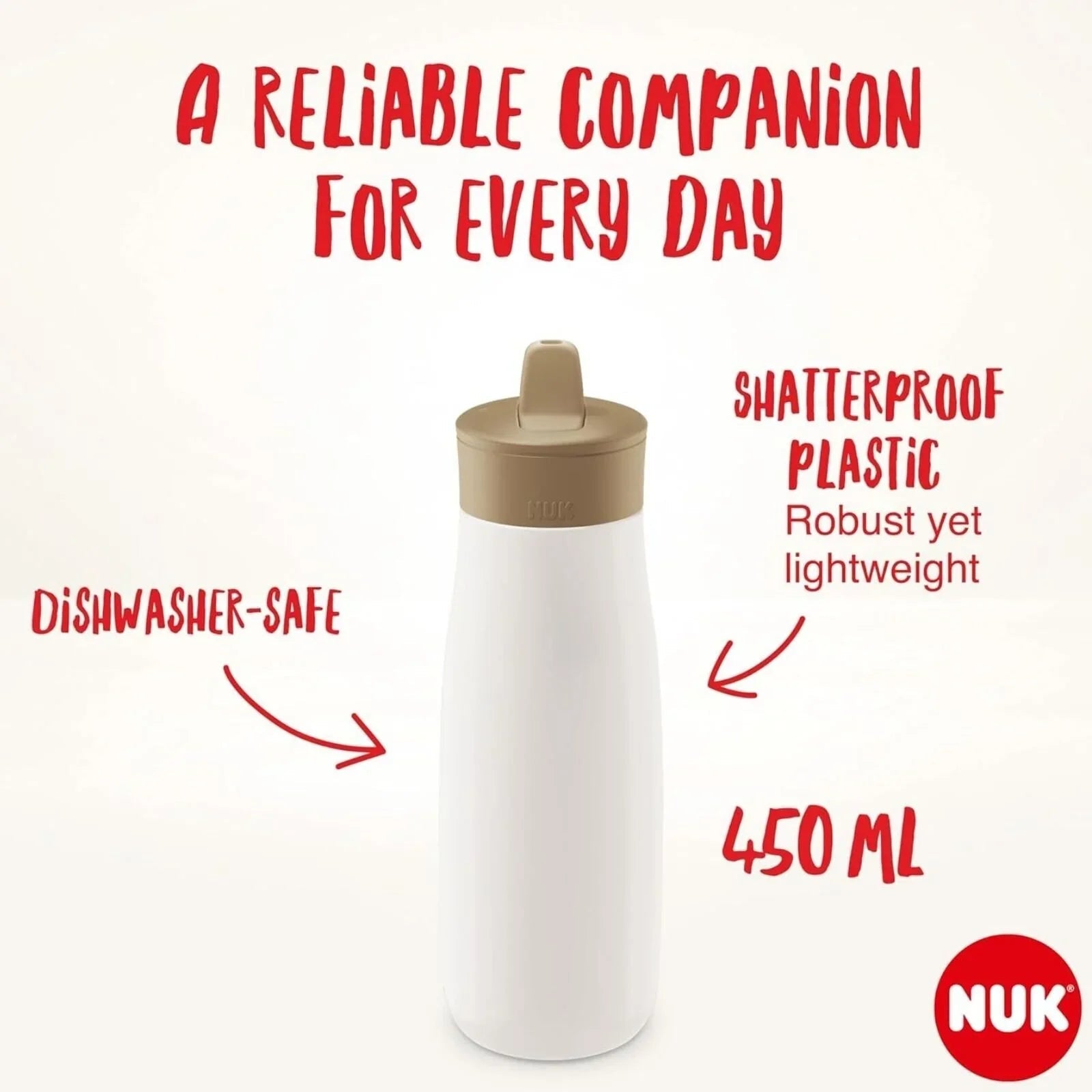 NUK Mini - Mee Flip Cup with 2 - in - 1 Cup 12+ months 450ml - Mint - mezetto ebebek ebebek