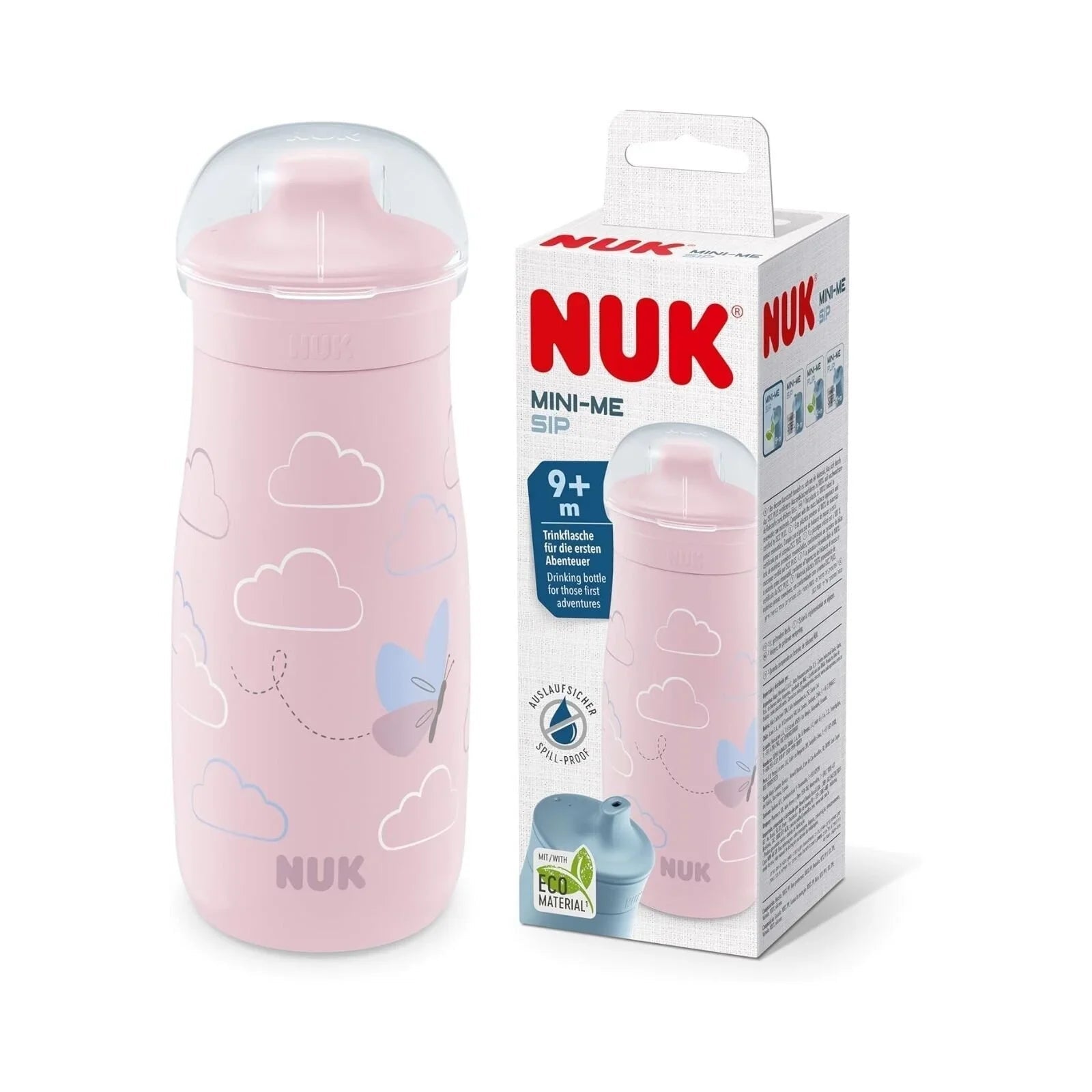 NUK Mini - Mee Sip Cup with Sip Top 9+ months 300ml - Butterfly - mezetto ebebek ebebek