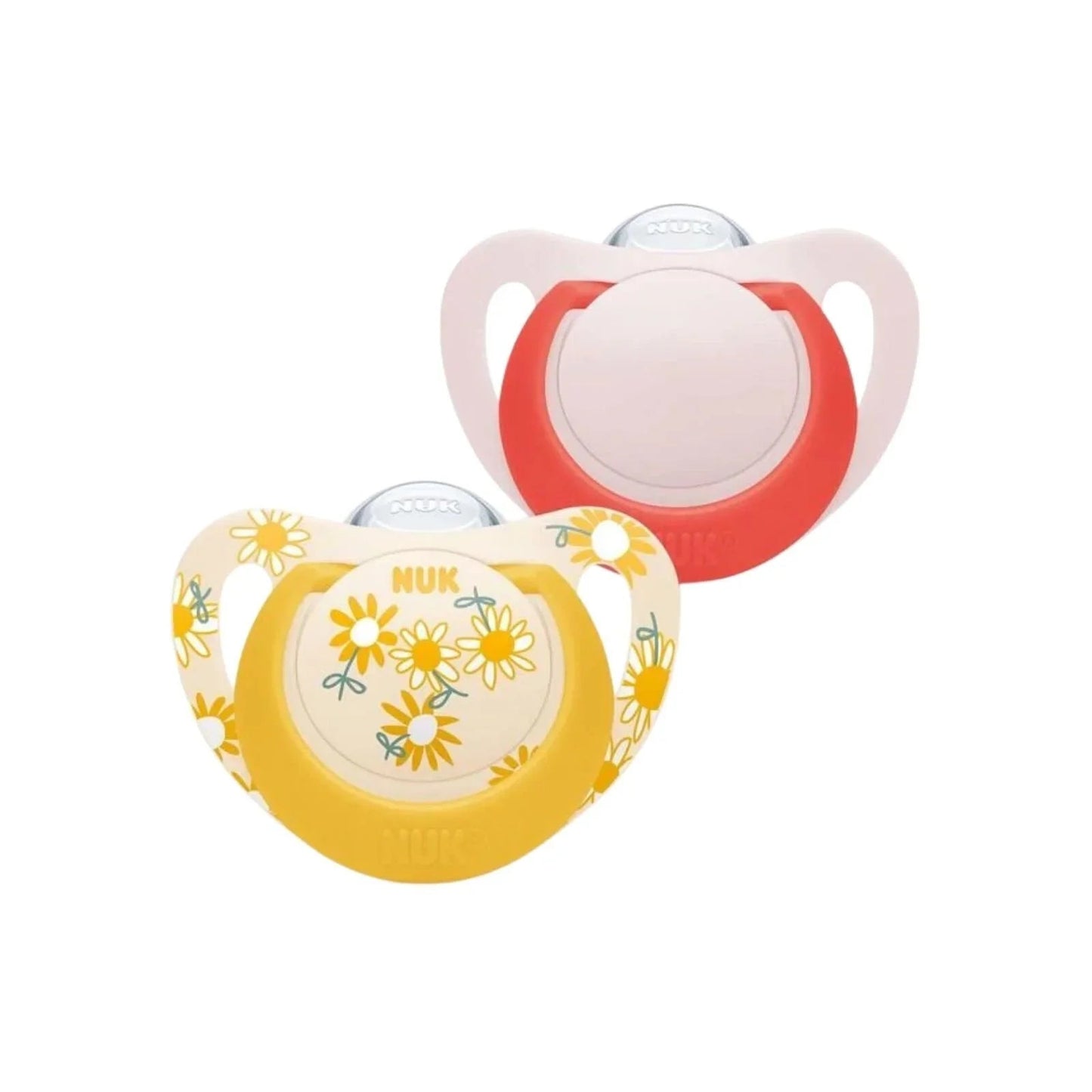 NUK Star Soother 6 - 18 months Pack of 2 - Red - mezetto ebebek ebebek