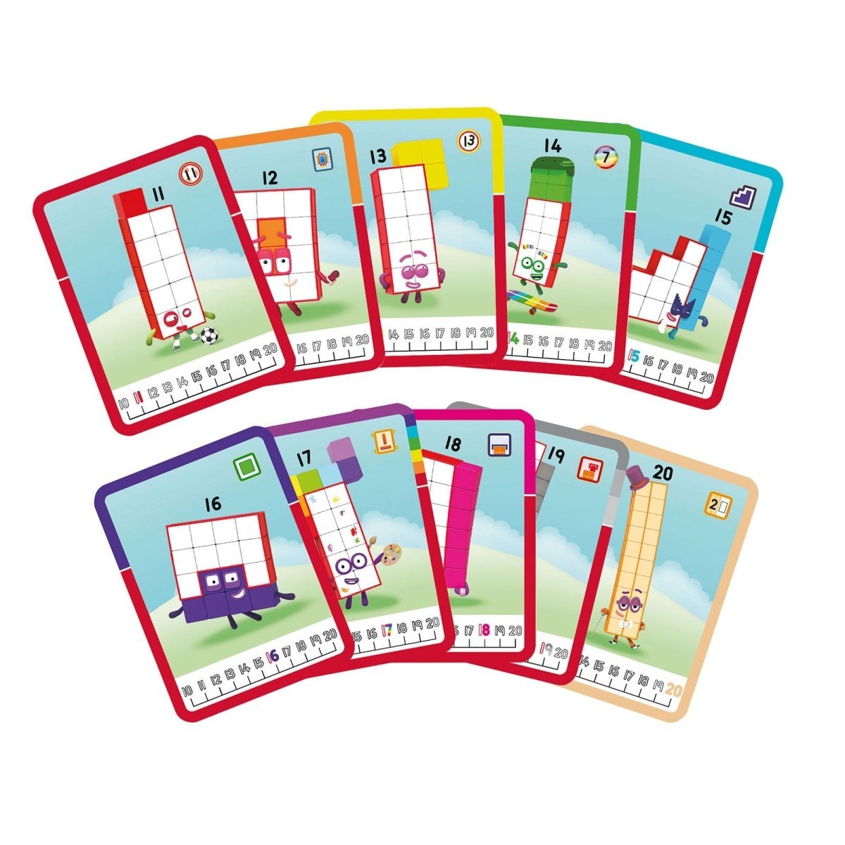 Numberblocks Mathlink Cubes Numberblocks 11 - 20 Set - mezetto ebebek ebebek