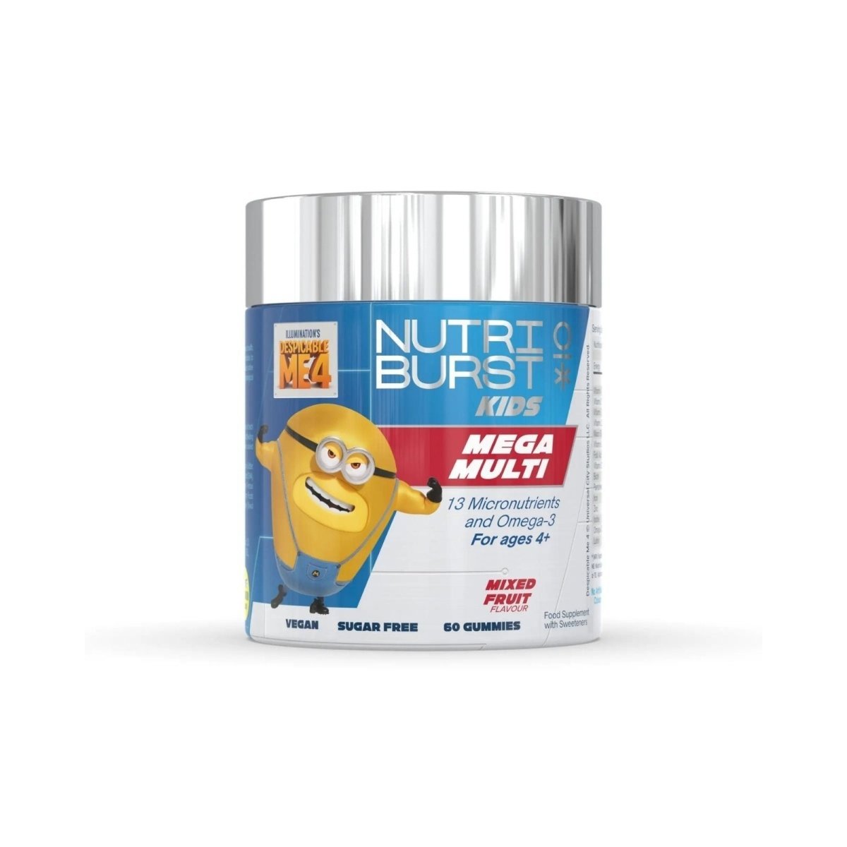 Nutriburst Minions Mega Multi Vitamins 4+ years 60 pcs - mezetto ebebek ebebek