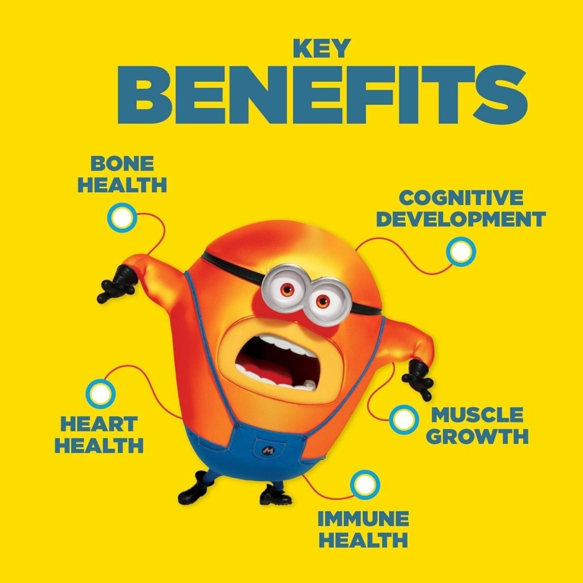 Nutriburst Minions Mega Multi Vitamins 4+ years 60 pcs - mezetto ebebek ebebek