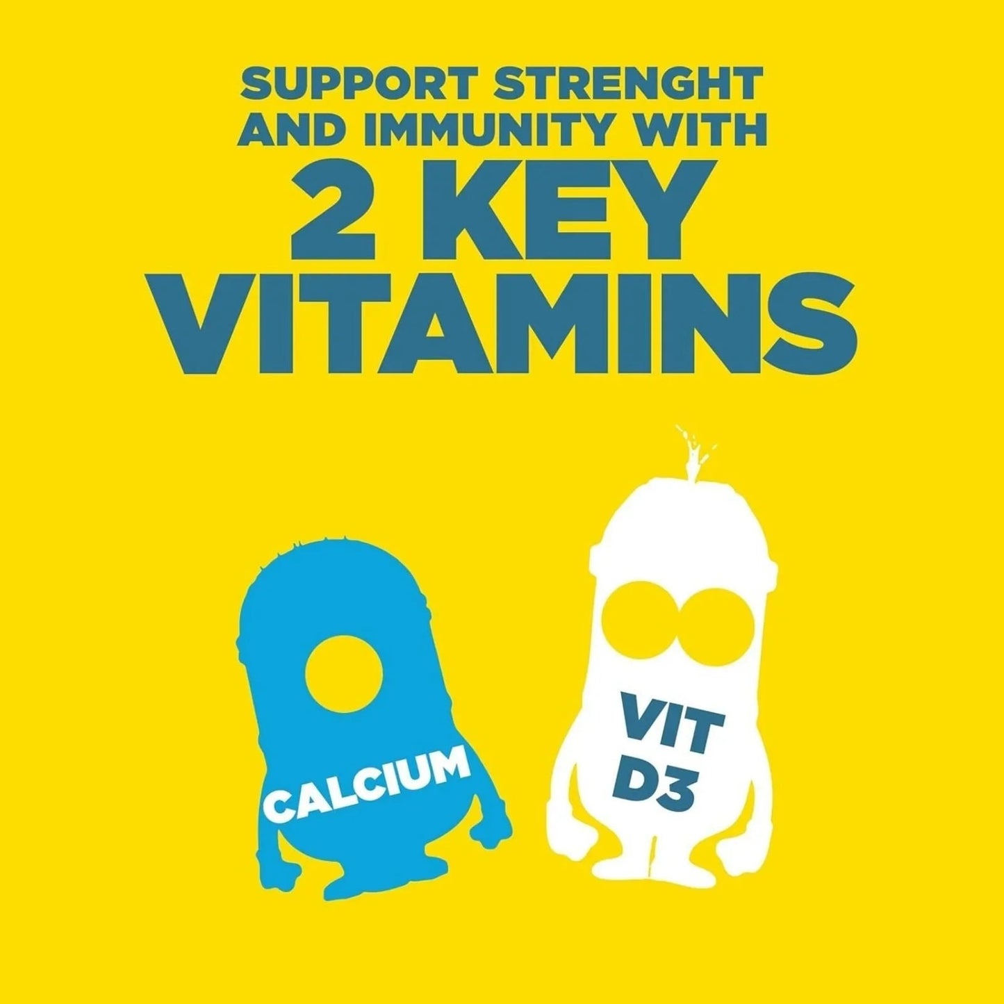 Nutriburst Minions Mighty Bones Vitamins 4+ years 60 pcs - mezetto ebebek ebebek
