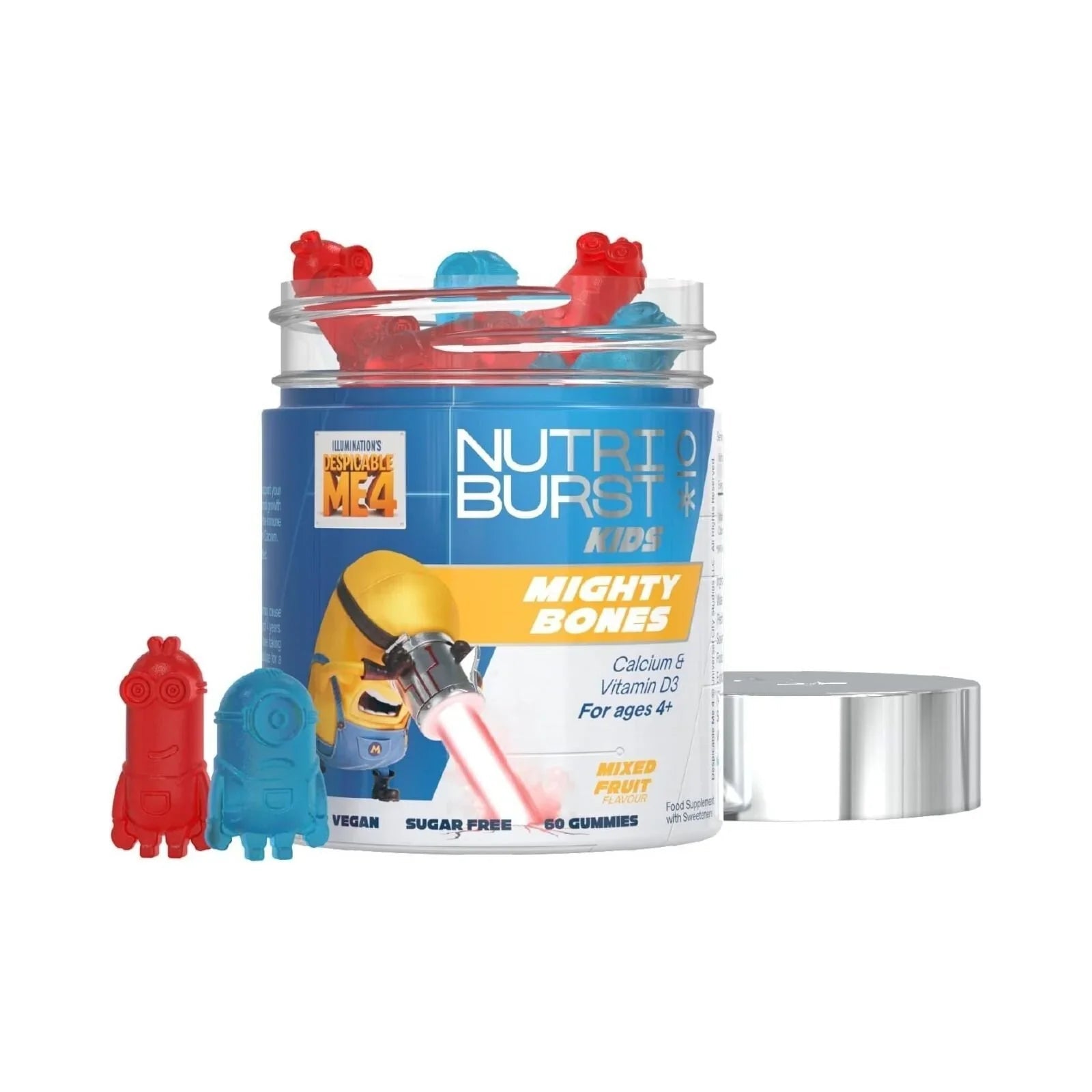Nutriburst Minions Mighty Bones Vitamins 4+ years 60 pcs - mezetto ebebek ebebek