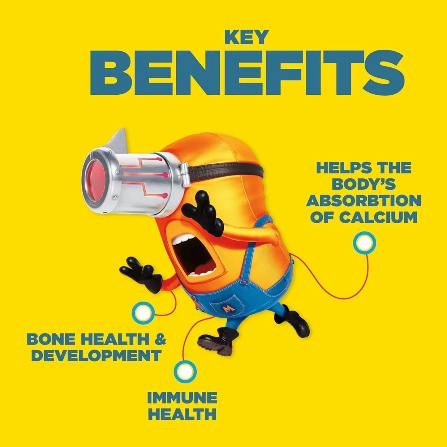 Nutriburst Minions Mighty Bones Vitamins 4+ years 60 pcs - mezetto ebebek ebebek