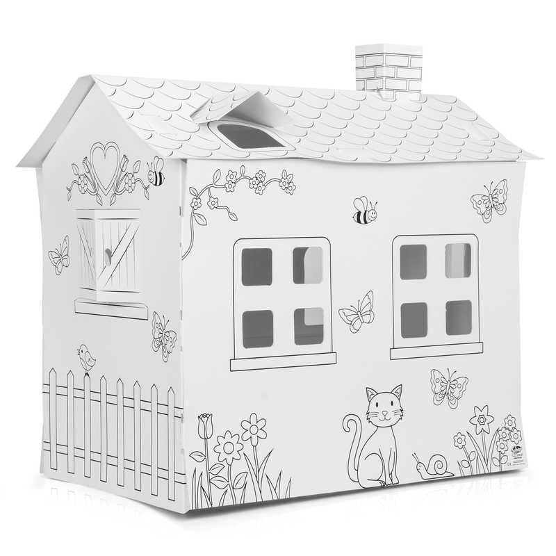 One For Fun Colour Your Own Cardboard Playhouse - mezetto ebebek ebebek