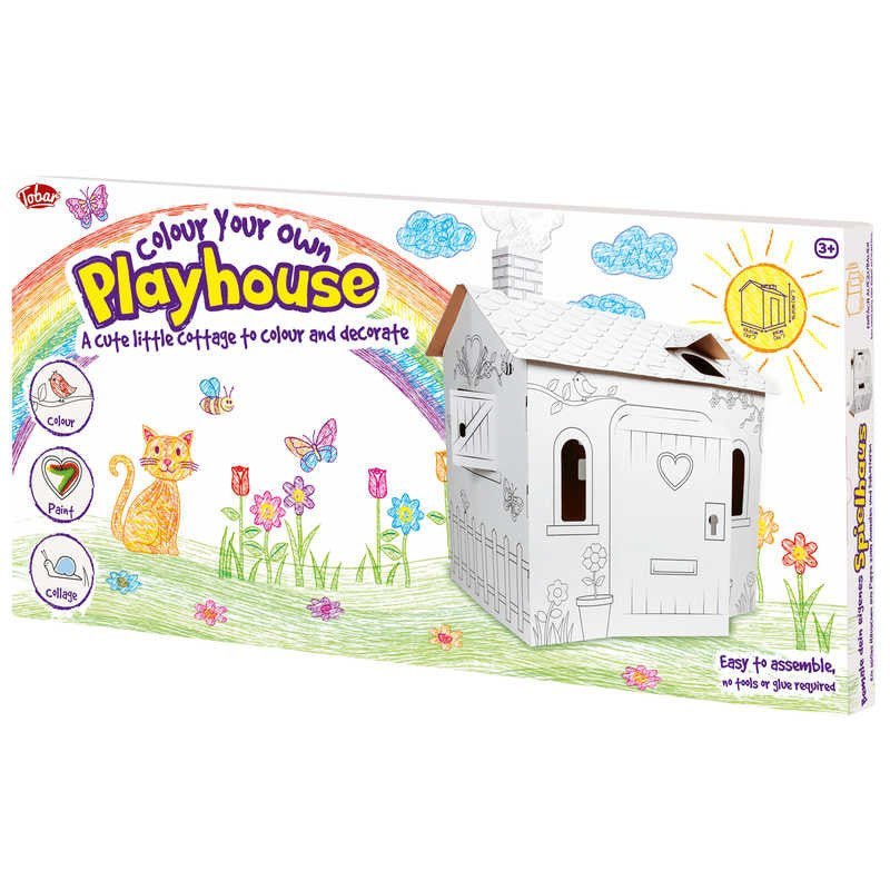 One For Fun Colour Your Own Cardboard Playhouse - mezetto ebebek ebebek