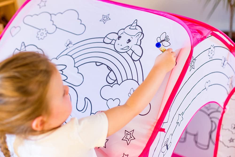 One For Fun Colour Your Own Play Tent - Unicorn - mezetto ebebek ebebek