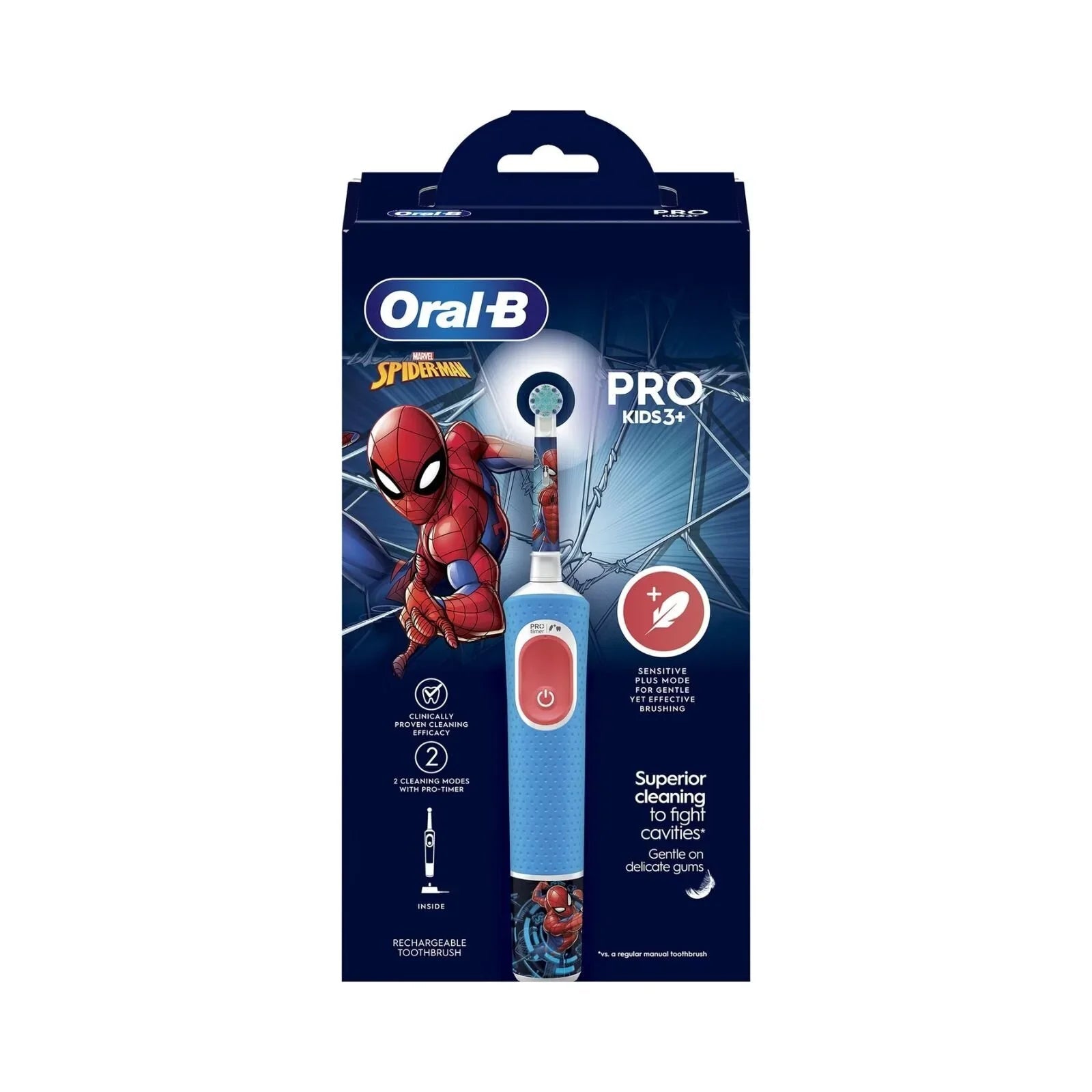 Oral - B Vitality Pro Kids Electric Toothbrush - Spider - Man - mezetto ebebek ebebek