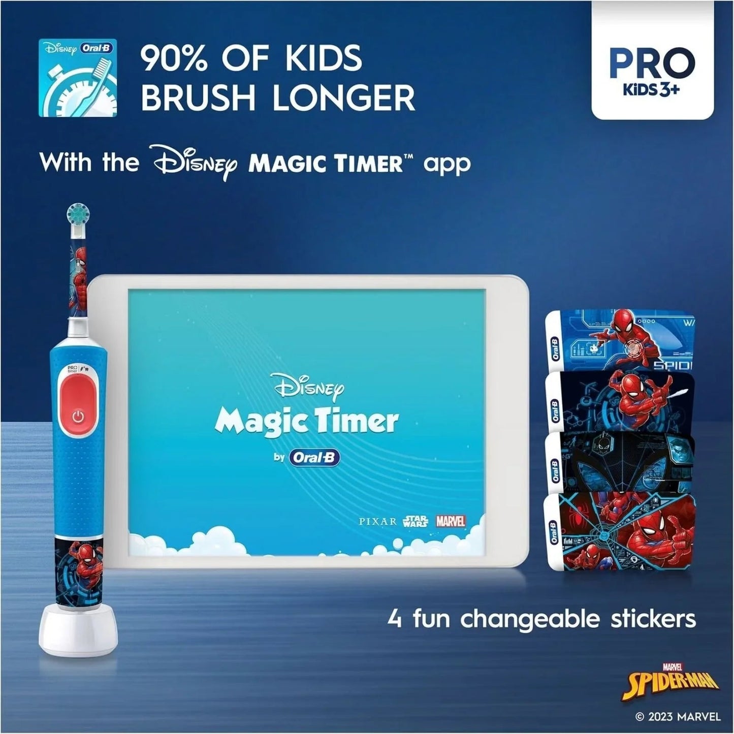 Oral - B Vitality Pro Kids Electric Toothbrush - Spider - Man - mezetto ebebek ebebek