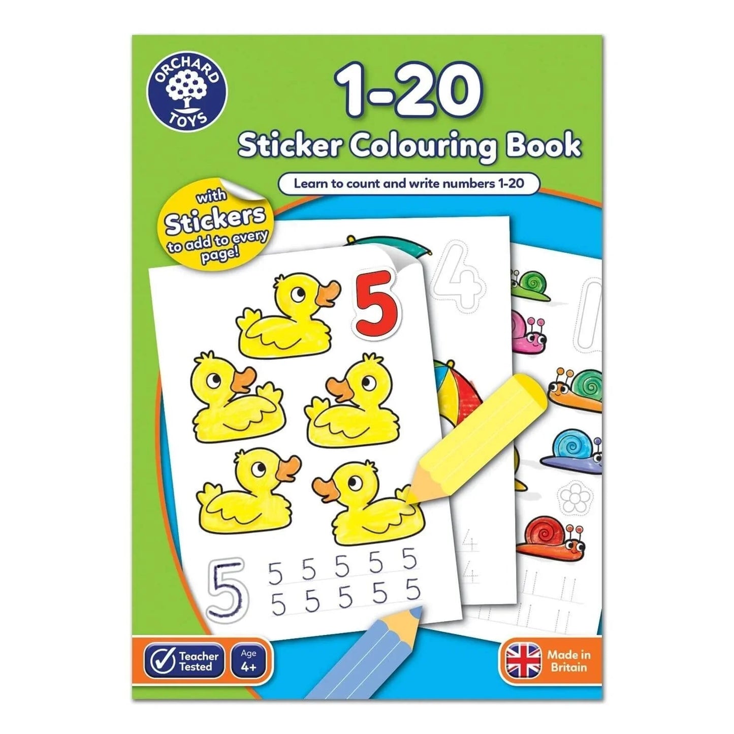 Orchard Toys 1 - 20 Colouring Book - mezetto ebebek ebebek