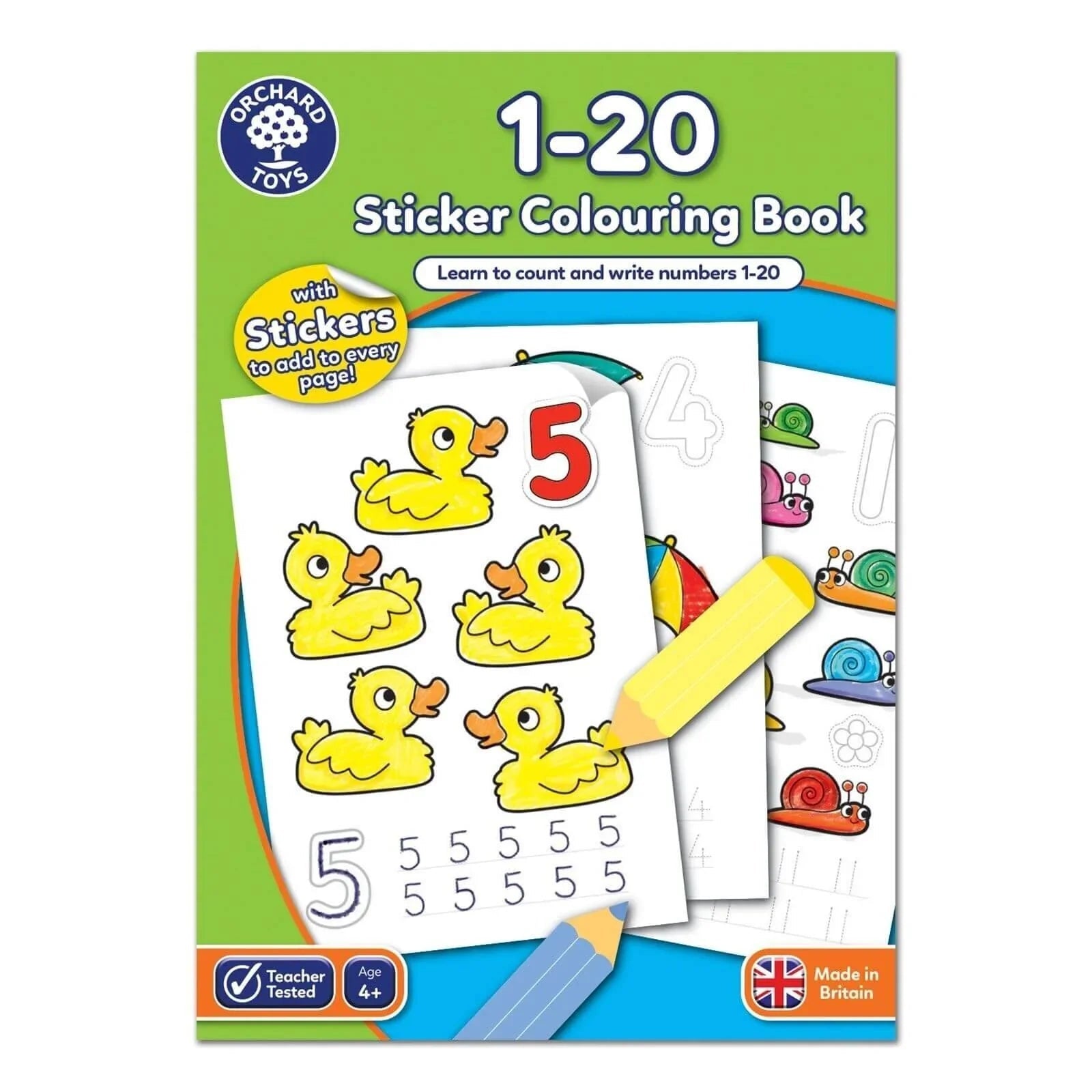 Orchard Toys 1 - 20 Colouring Book - mezetto ebebek ebebek