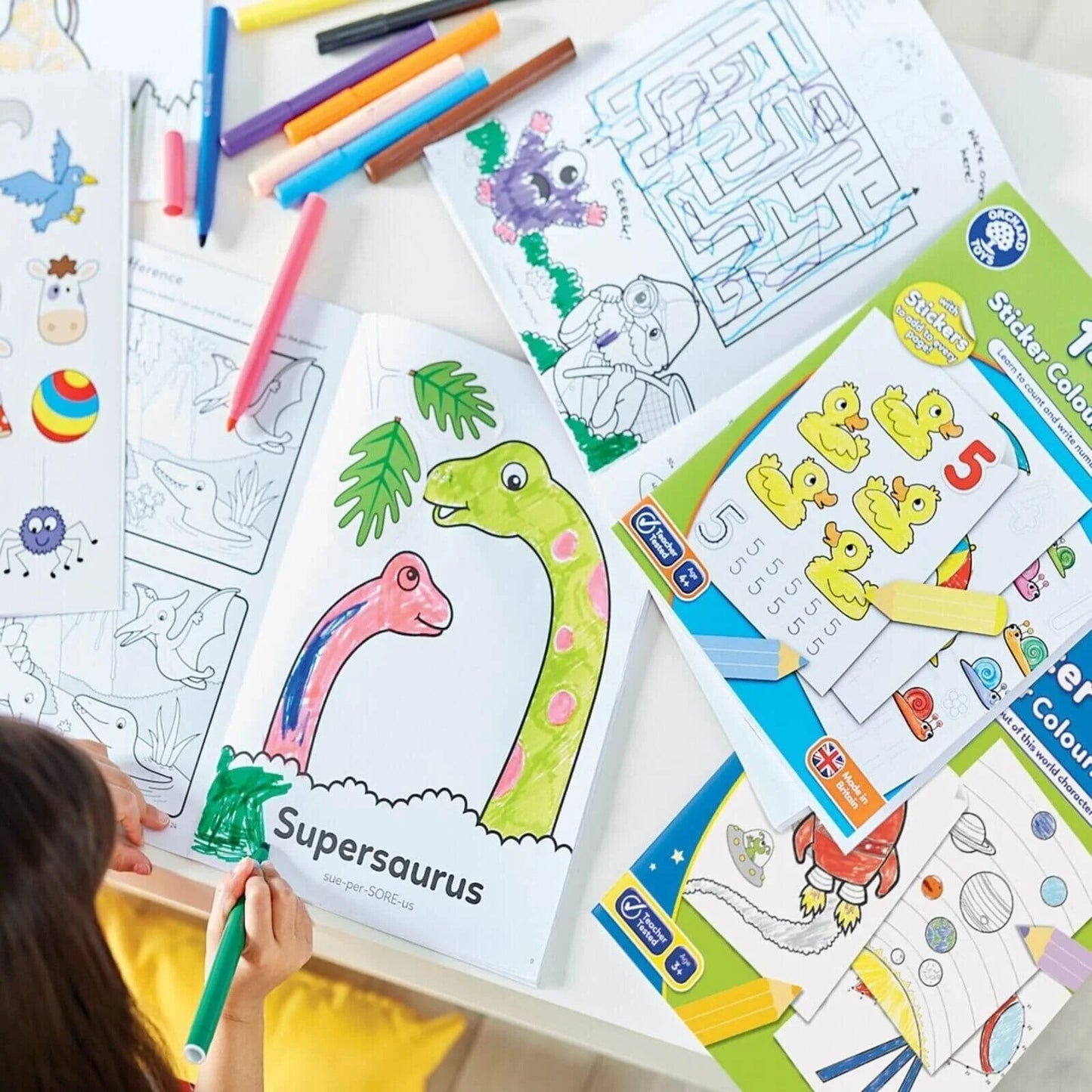 Orchard Toys 1 - 20 Colouring Book - mezetto ebebek ebebek
