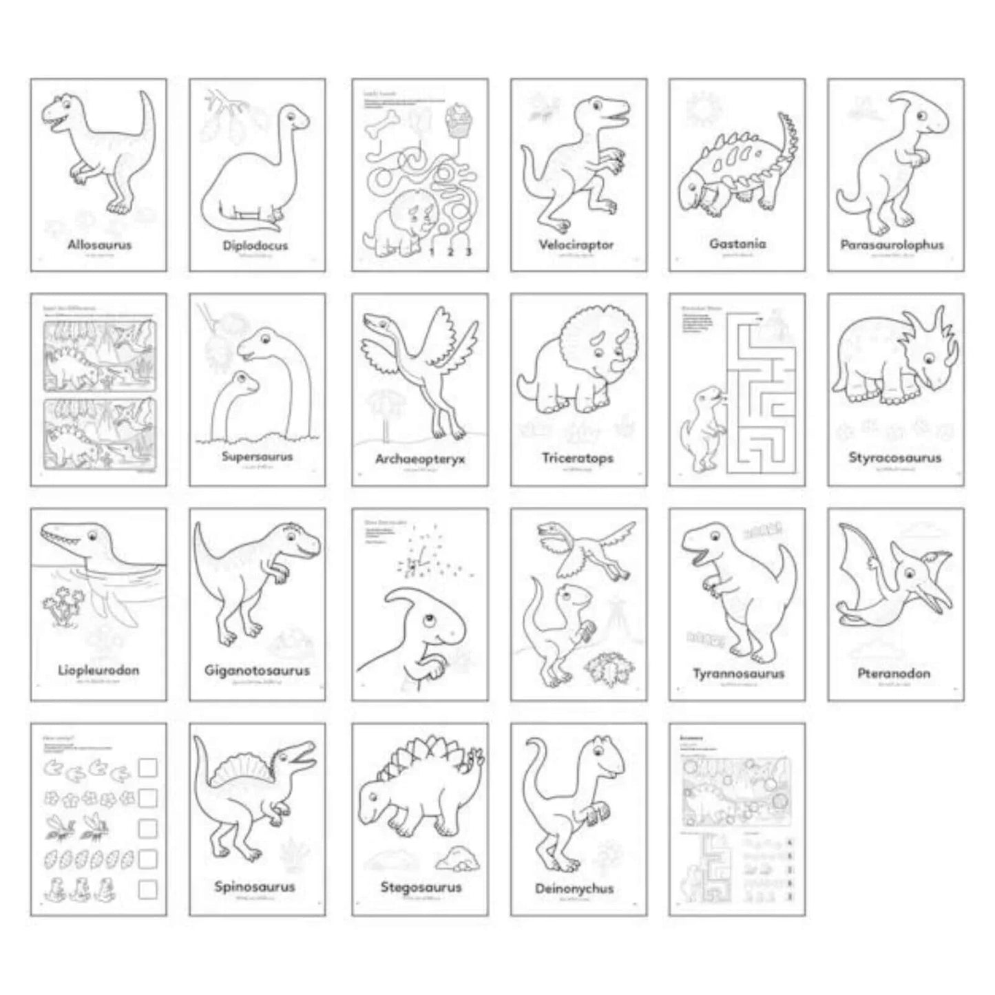 Orchard Toys Dinosaur Colouring Book - mezetto ebebek ebebek