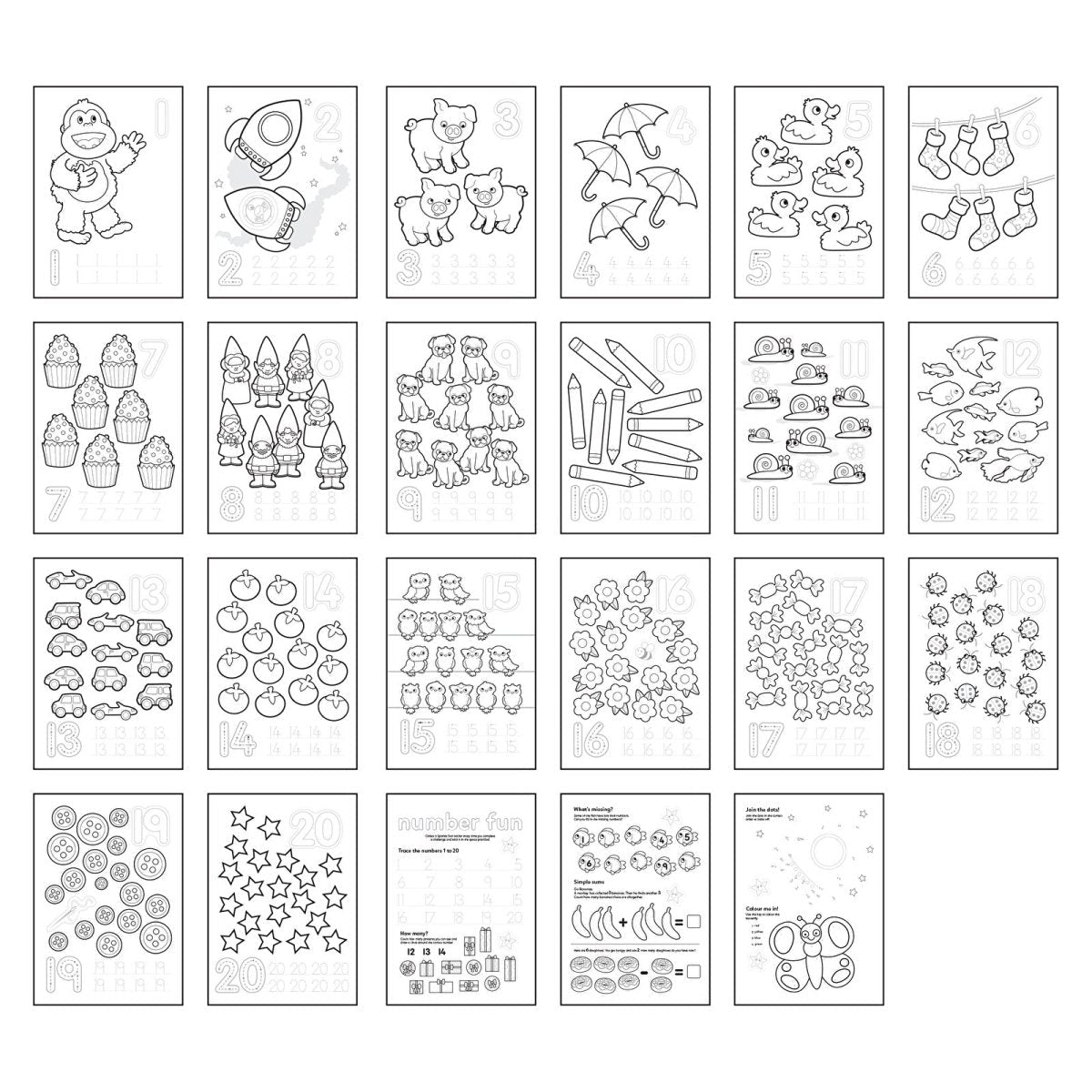 Orchard Toys Early Learning Colouring Books - mezetto ebebek ebebek