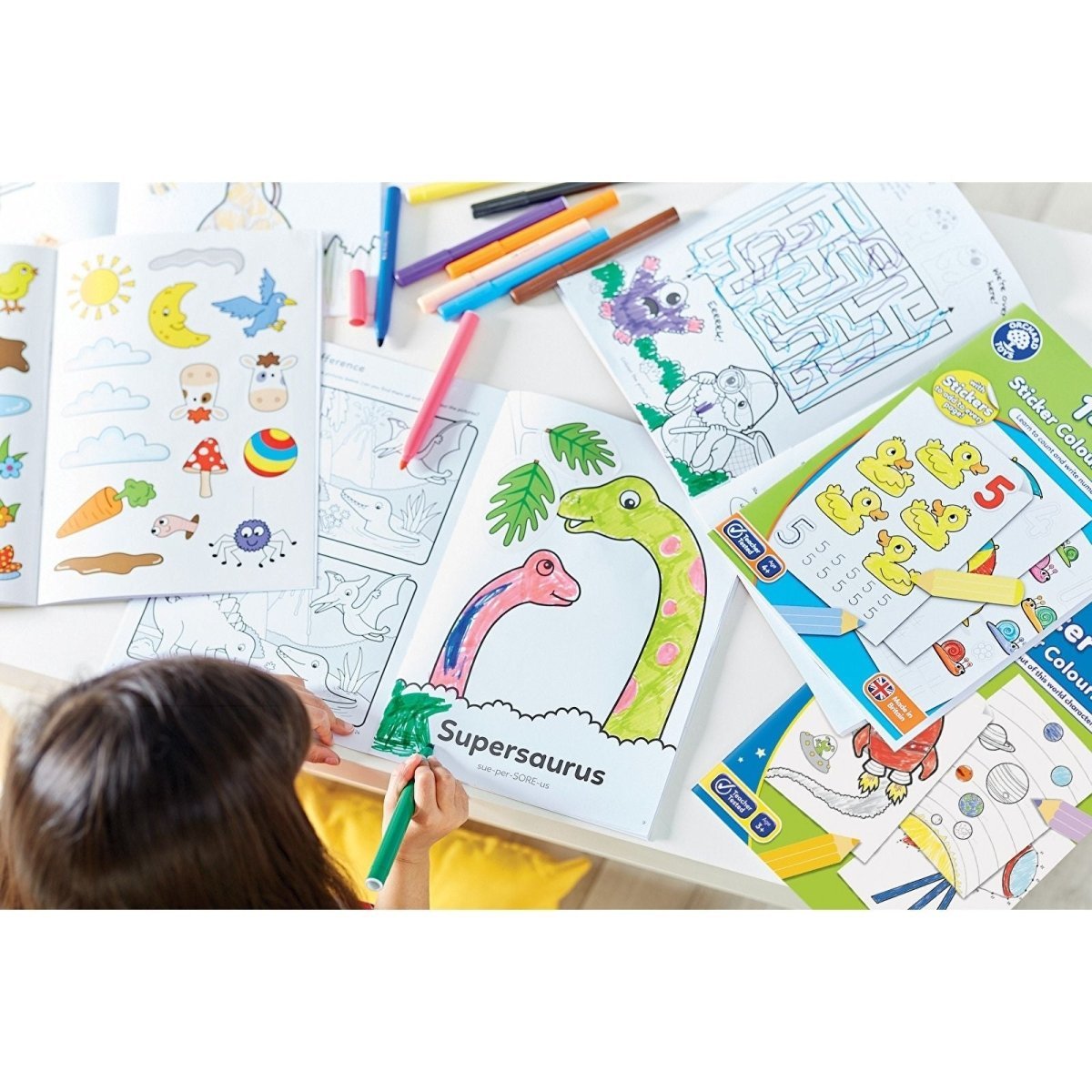 Orchard Toys Early Learning Colouring Books - mezetto ebebek ebebek
