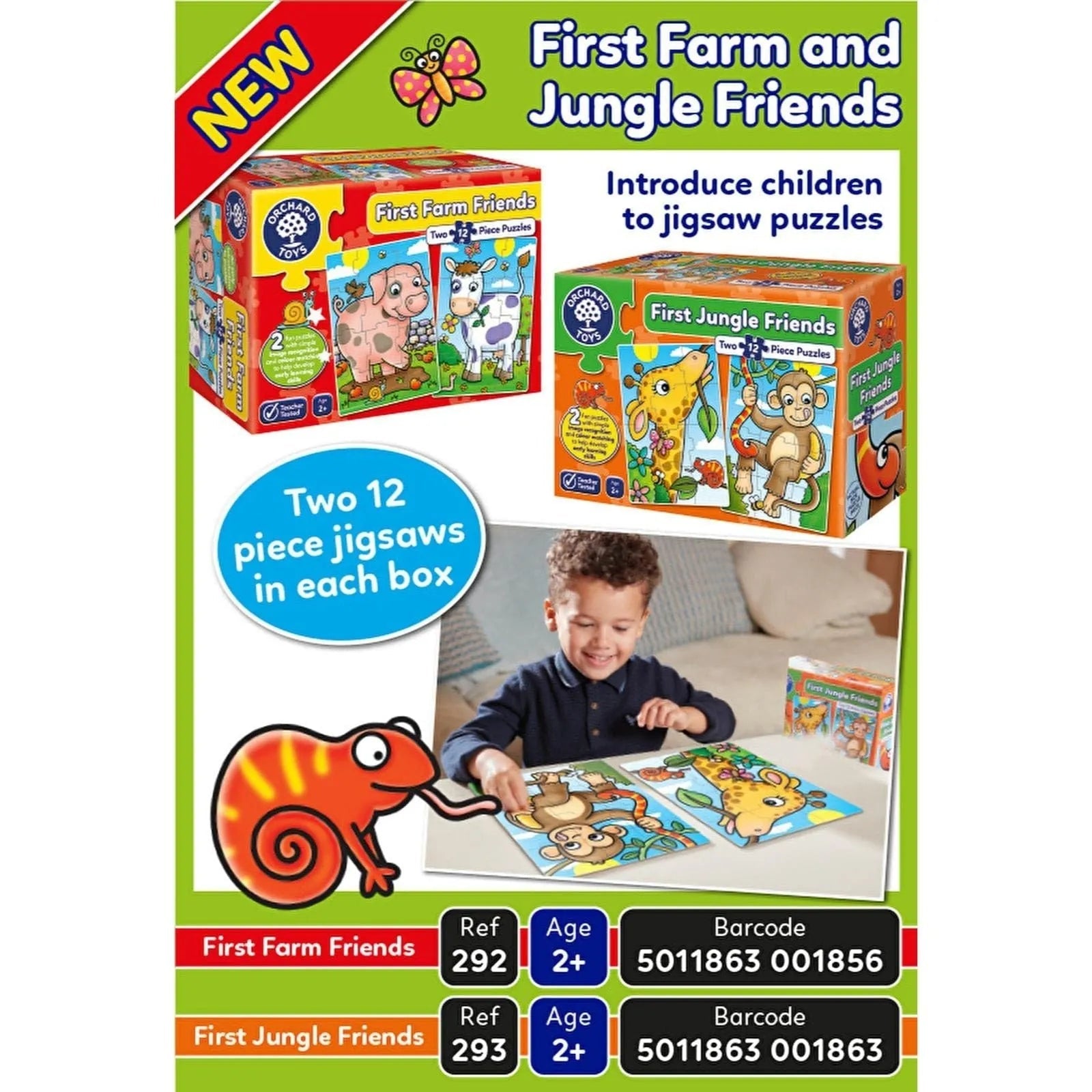 Orchard Toys First Jungle Friends Jigsaw Puzzles - mezetto ebebek ebebek