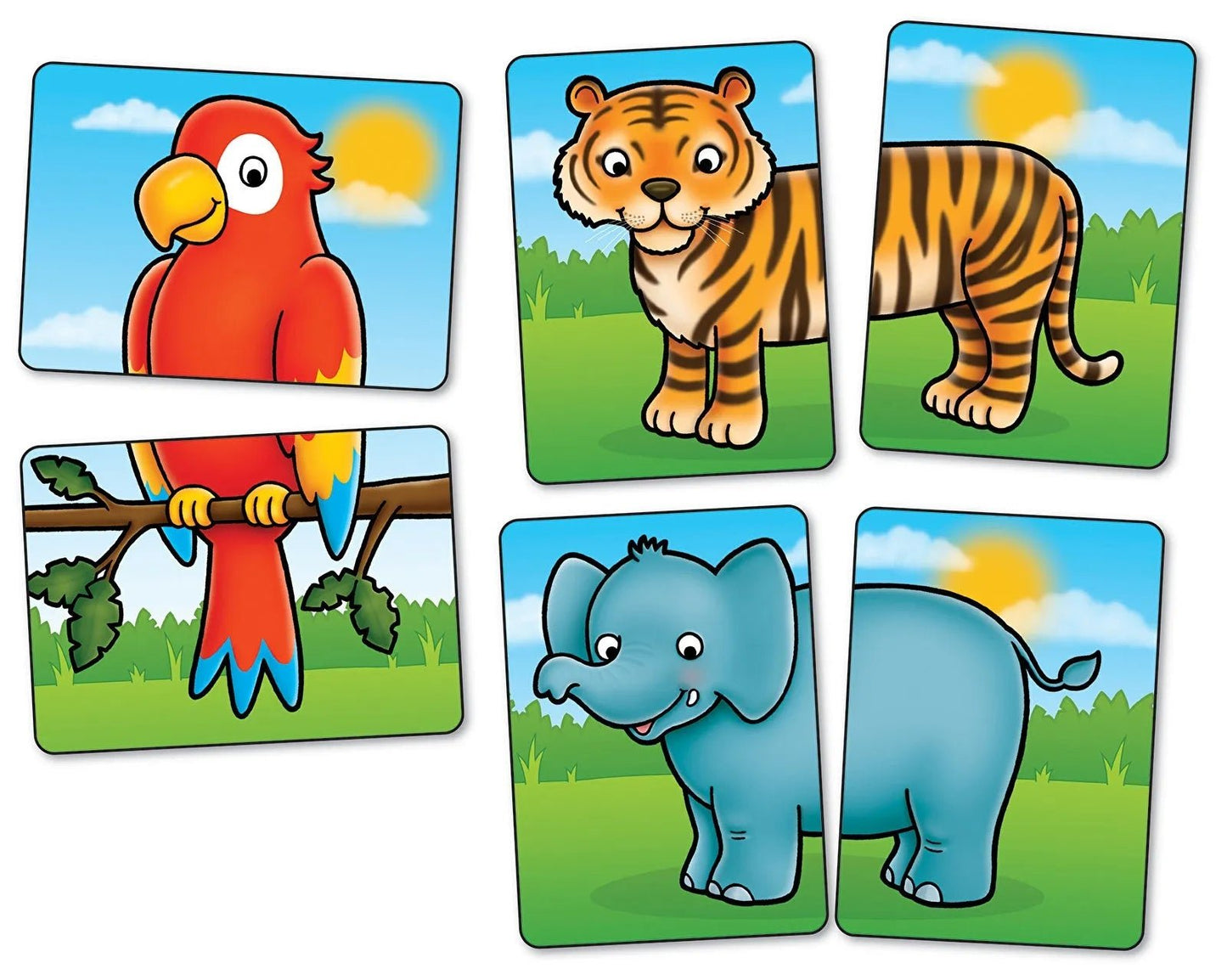 Orchard Toys Jungle Heads and Tails Game - mezetto ebebek ebebek