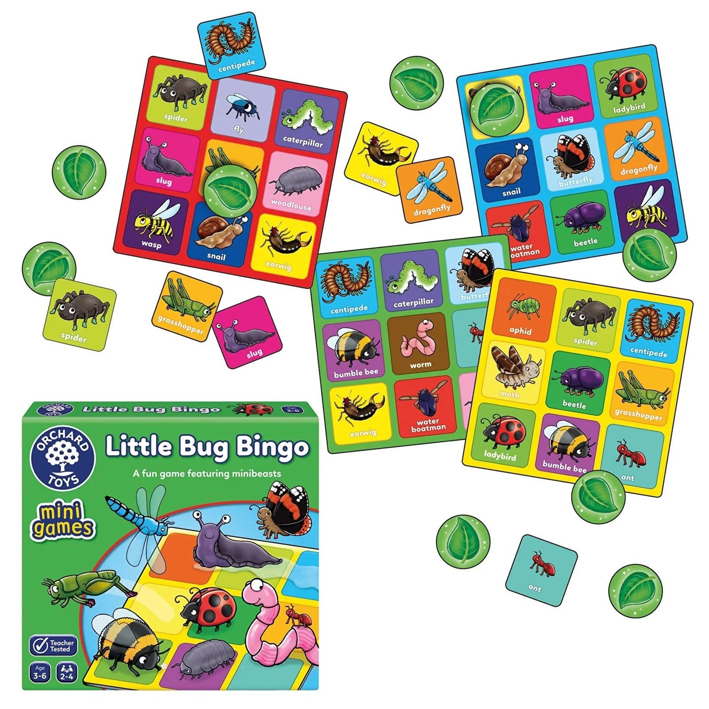 Orchard Toys Little Bug Bingo Mini Game - mezetto ebebek ebebek