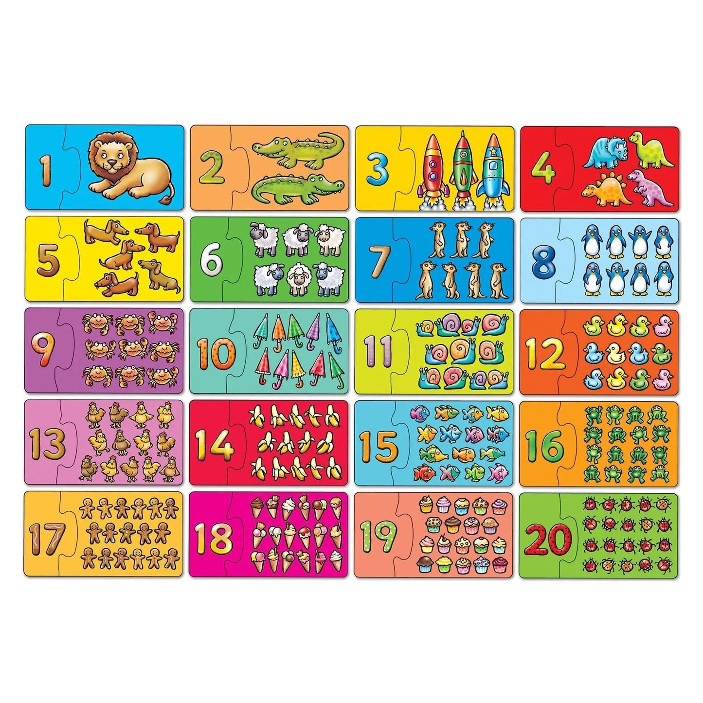 Orchard Toys Match And Count Jigsaw Puzzle - mezetto ebebek ebebek