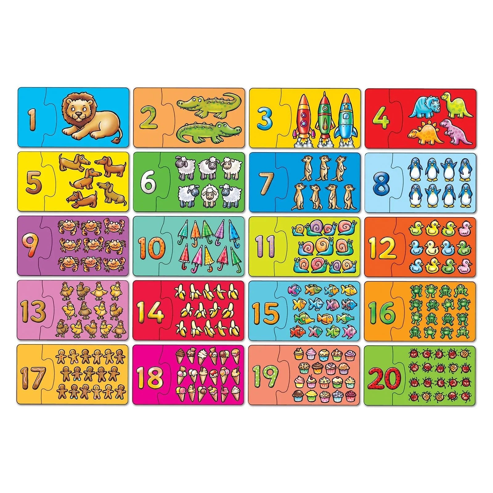 Orchard Toys Match And Count Jigsaw Puzzle - mezetto ebebek ebebek