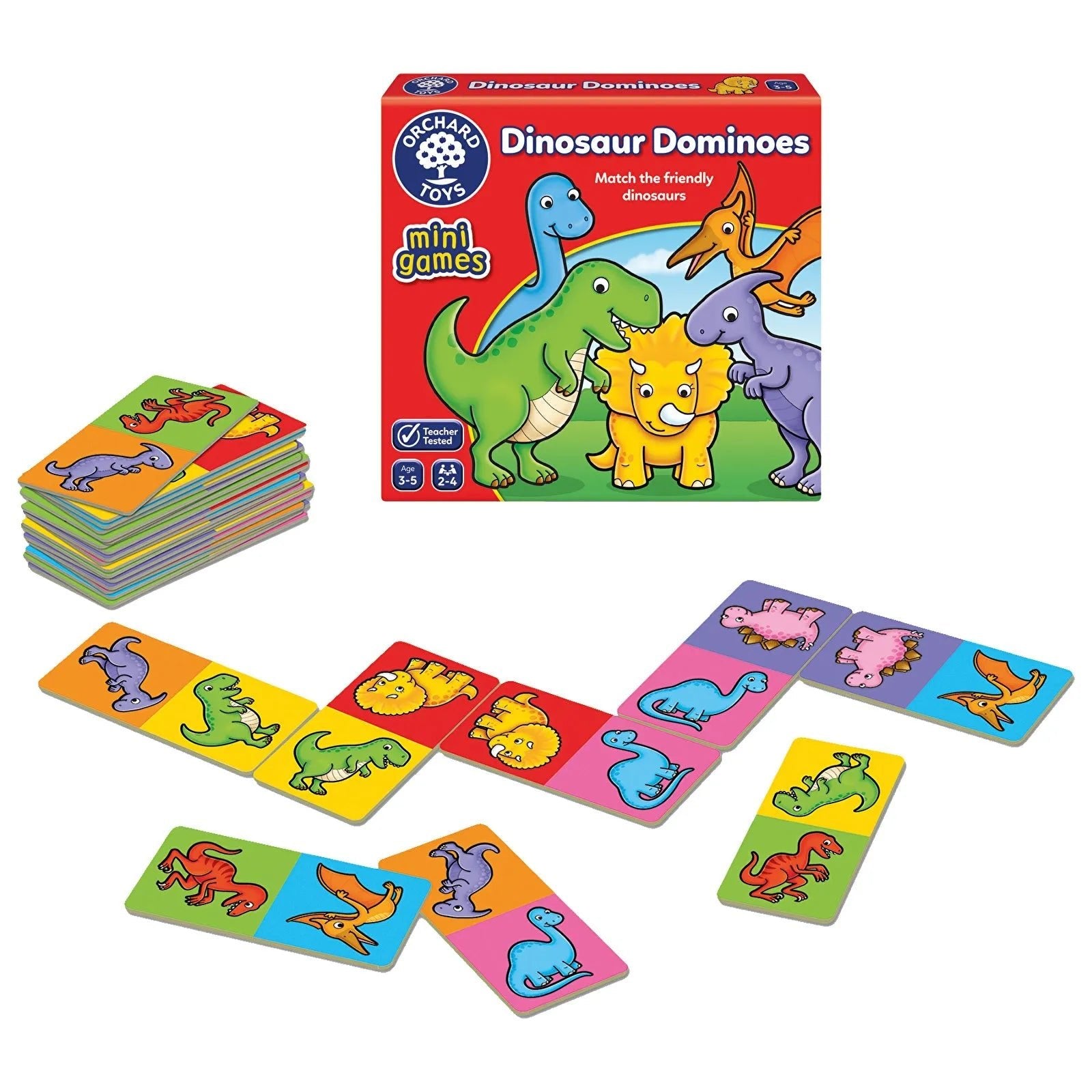 Orchard Toys Mini Games - Dinosaur Dominoes - mezetto ebebek ebebek