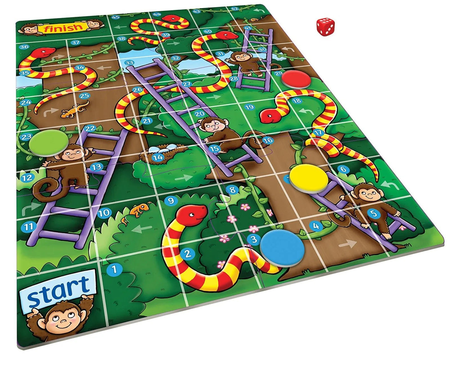 Orchard Toys Mini Games - Jungle Snakes & Ladders - mezetto ebebek ebebek