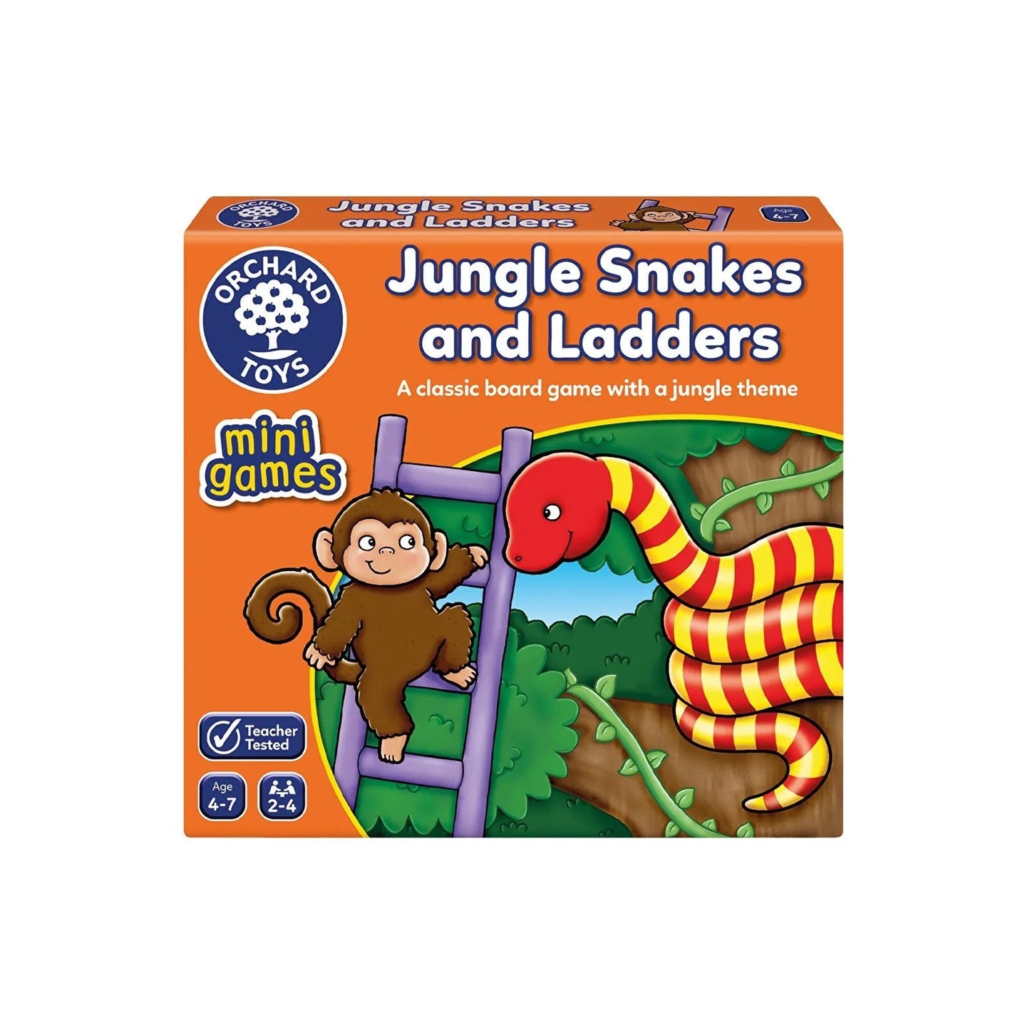 Orchard Toys Mini Games - Jungle Snakes & Ladders - mezetto ebebek ebebek