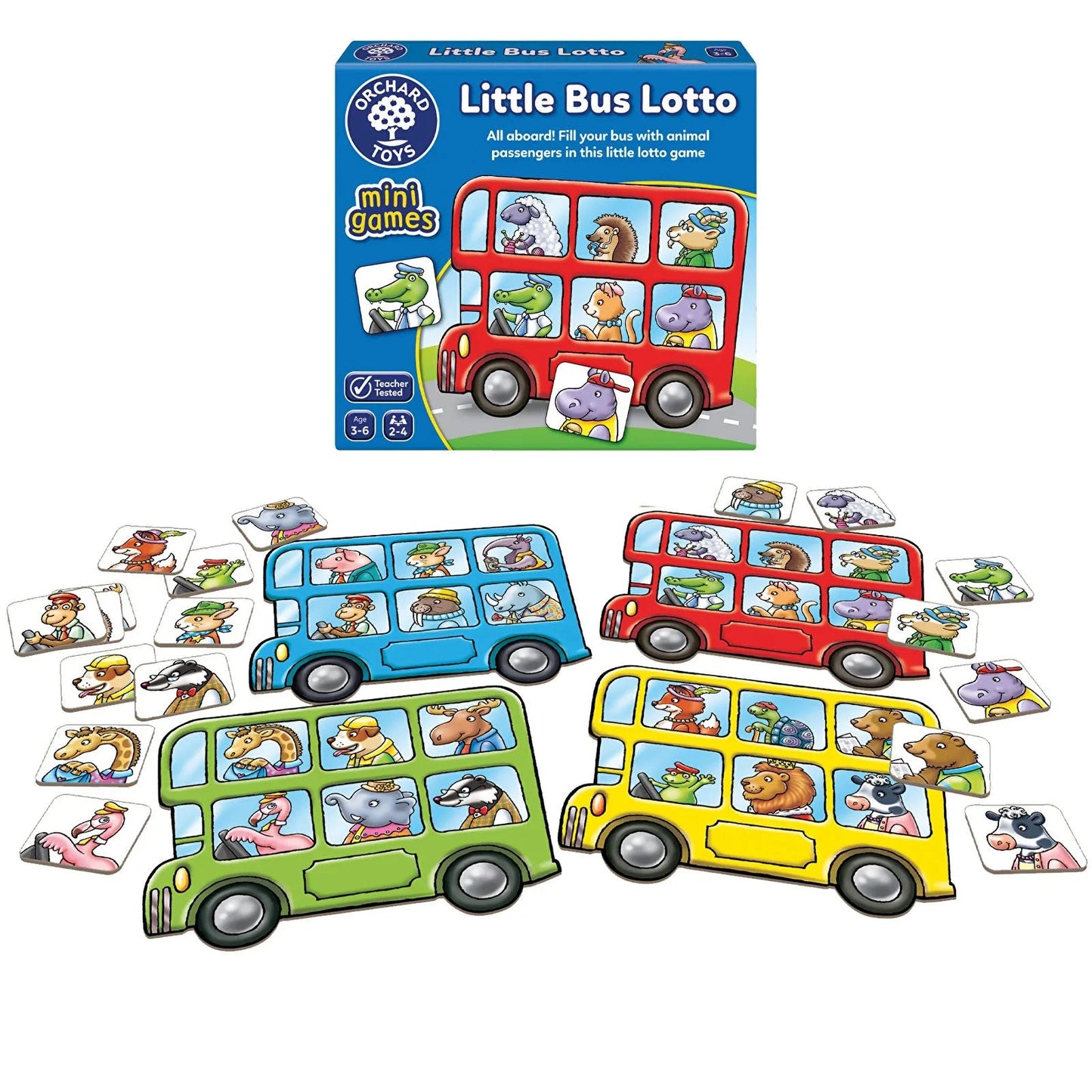 Orchard Toys Mini Games - Little Bus Lotto - mezetto ebebek ebebek