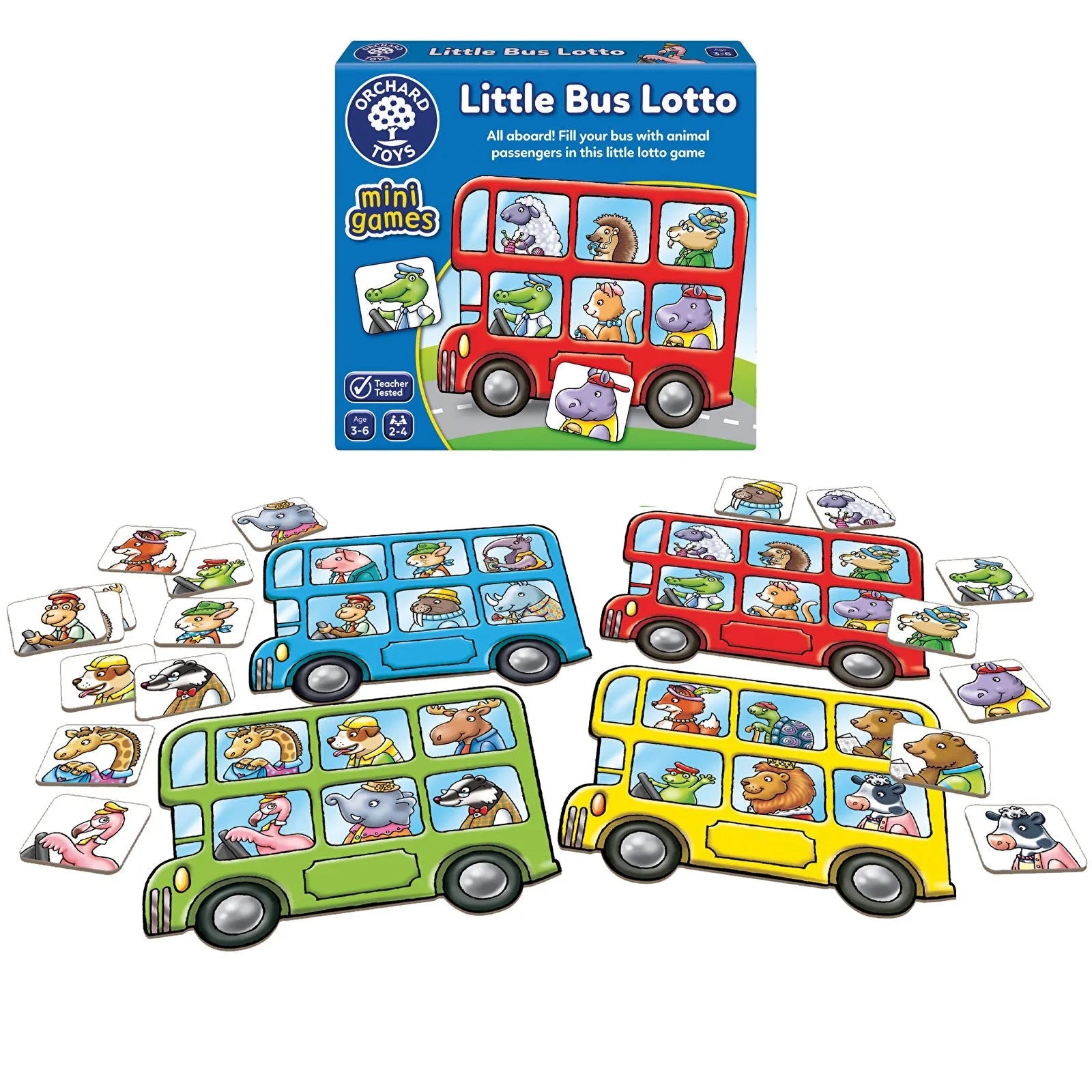Orchard Toys Mini Games - Little Bus Lotto - mezetto ebebek ebebek