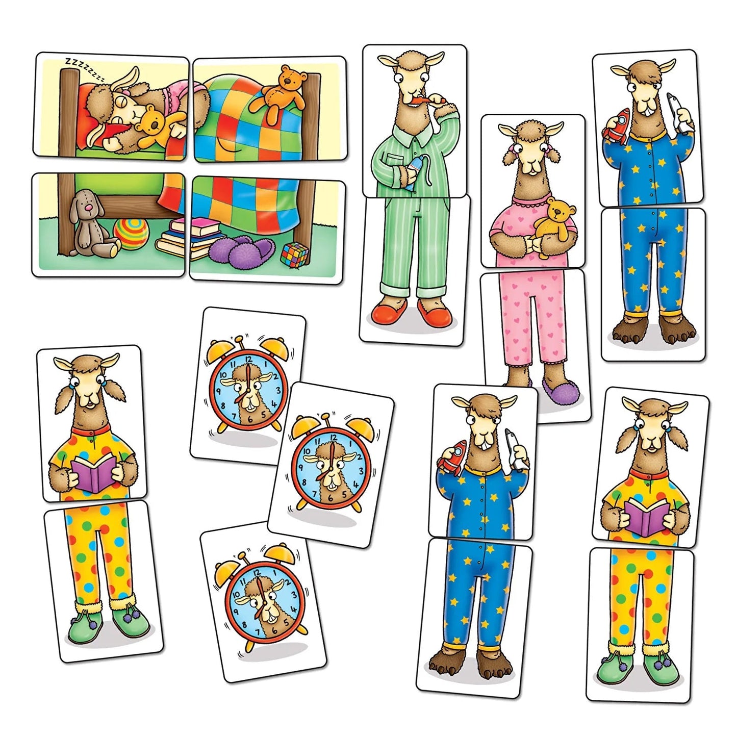 Orchard Toys Mini Games - Llamas In Pyjamas - mezetto ebebek ebebek