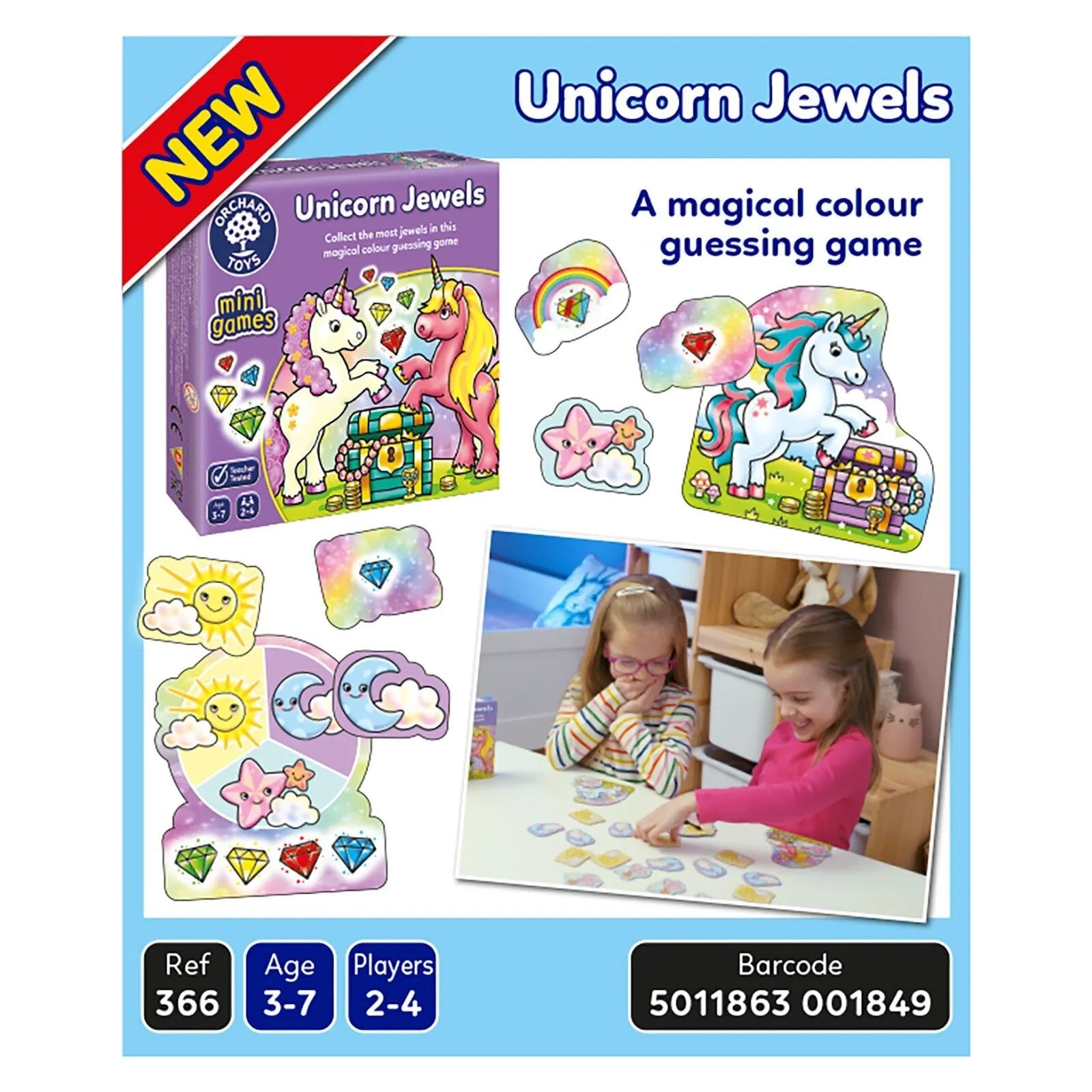 Orchard Toys Mini Games - Unicorn Jewels - mezetto ebebek ebebek