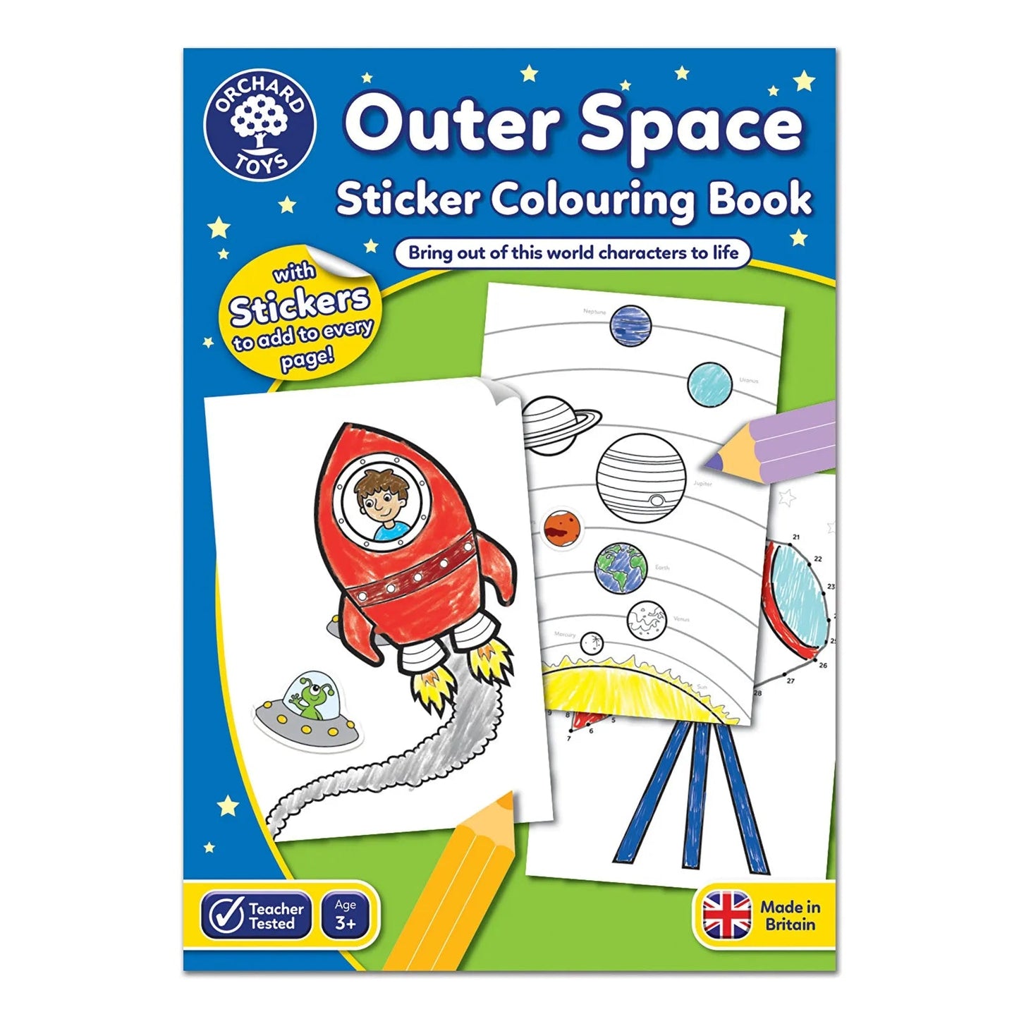 Orchard Toys Outerspace Colouring Book - mezetto ebebek ebebek