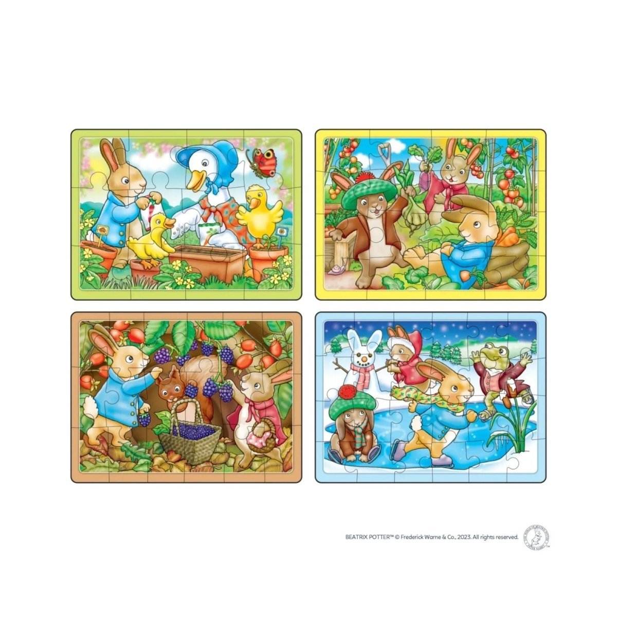 Orchard Toys Peter Rabbit 4 - in - a - Box Puzzles - mezetto ebebek ebebek