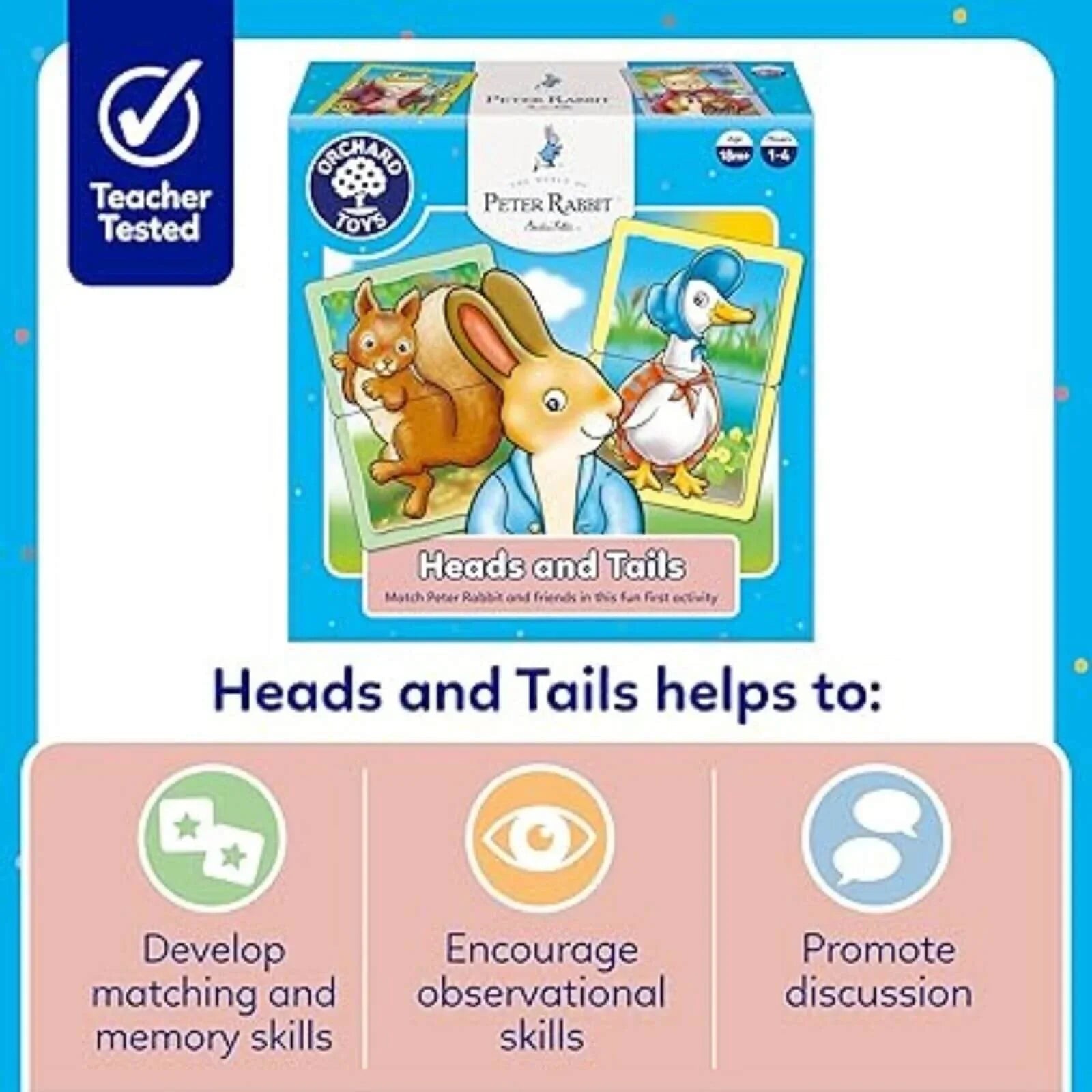 Orchard Toys Peter Rabbit Heads & Tails Game - mezetto ebebek ebebek