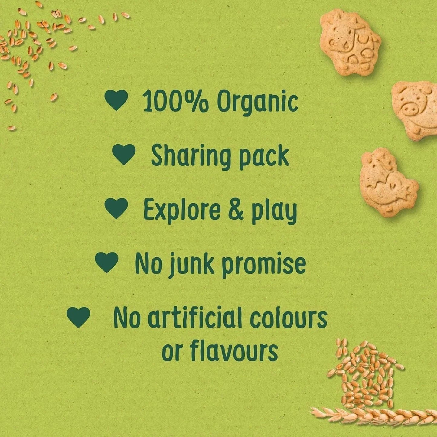 Organix Farm Animal Biscuits 12+ months 100g - mezetto ebebek ebebek