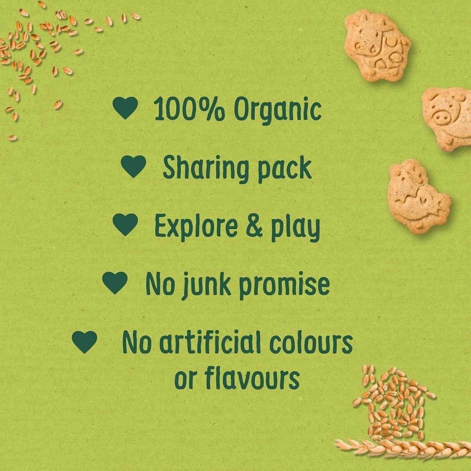 Organix Farm Animal Biscuits 12+ months 100g - mezetto ebebek ebebek