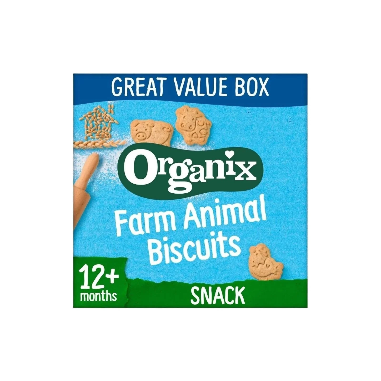 Organix Farm Animal Biscuits 12+ months 100g - mezetto ebebek ebebek