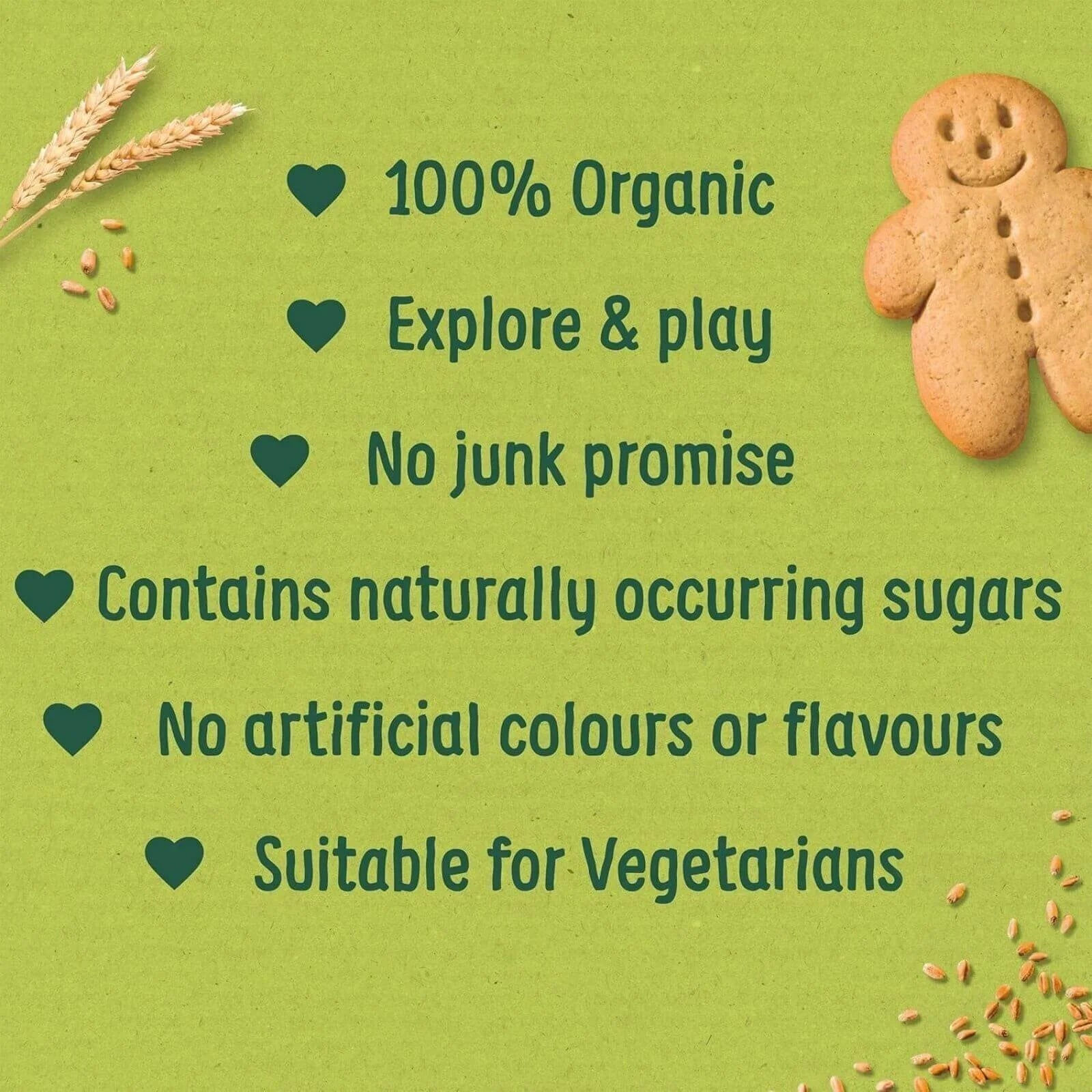 Organix Gingerbread Men Biscuits 12+ months 135g - mezetto ebebek ebebek