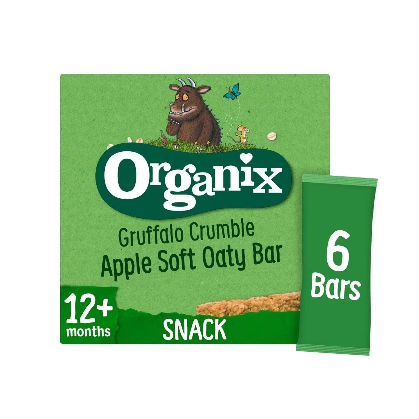Organix Gruffalo Apple Crumble Oaty Bar 12+ months 138g (6x23g) - mezetto ebebek ebebek